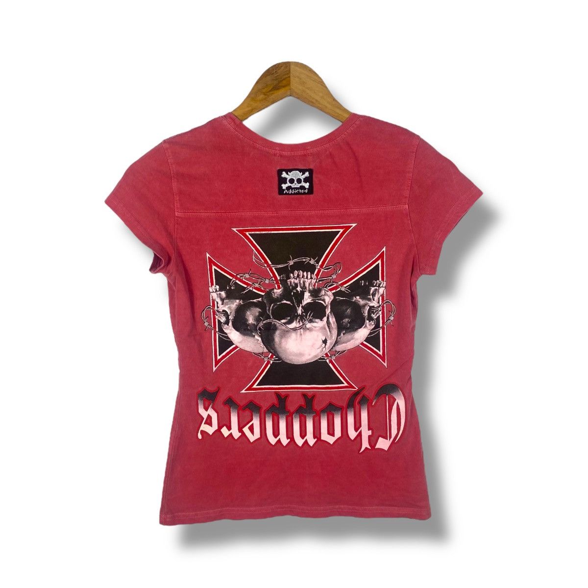 Other Spiral Girl CHOPPERS Skull Cross Graphic Women Tops Tee Size M / US 6-8 / IT 42-44 - 1 Thumbnail