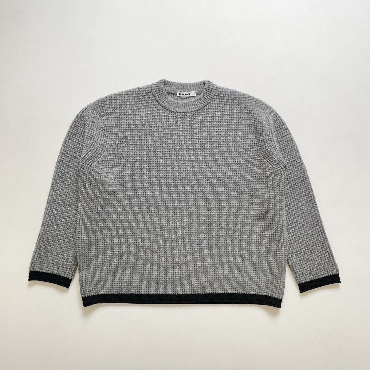 Jil Sander A/W 18 Oversized ‘Waffle Weave’ Wool Sweater Size US L / EU 52-54 / 3 - 1 Thumbnail
