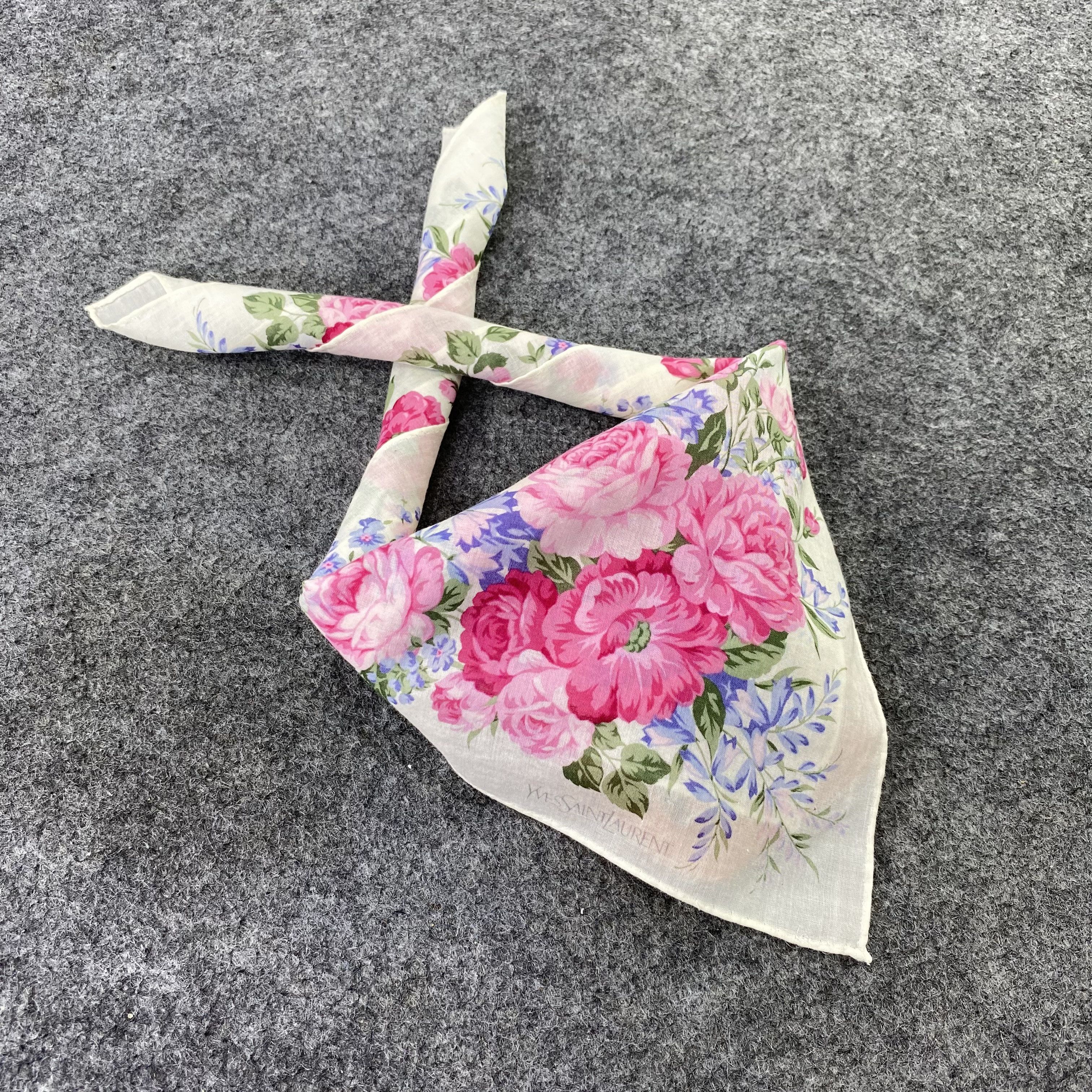 Vintage × Yves Saint Laurent Yves Saint Laurent Handkerchief / Bandana / Neckerchief-B524 Size ONE SIZE - 1 Thumbnail