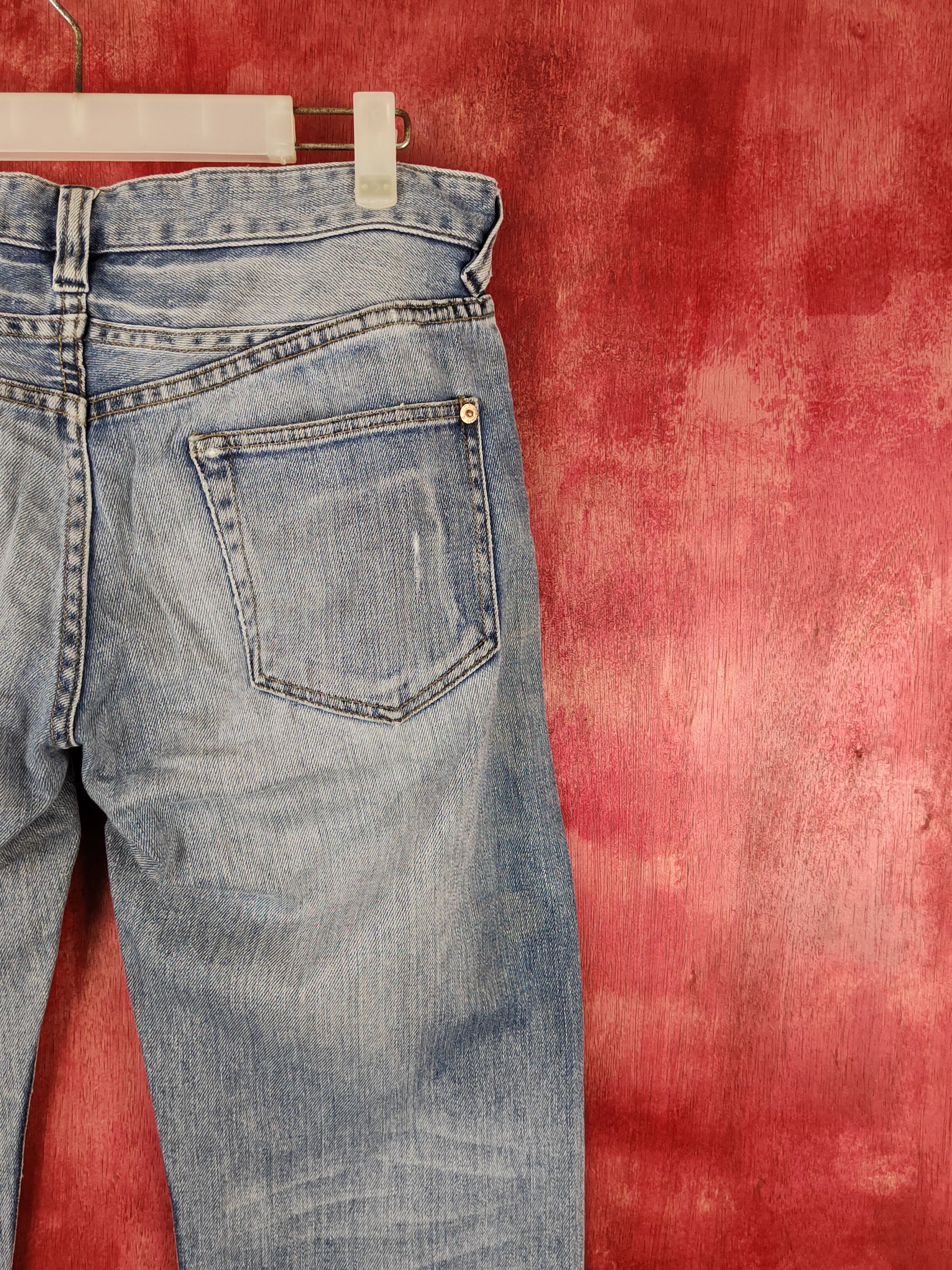 R.Newbold R.Newbold Blue Faded Distressed Ripped Jeans #S1670 Size 30" / US 8 / IT 44 - 11 Thumbnail