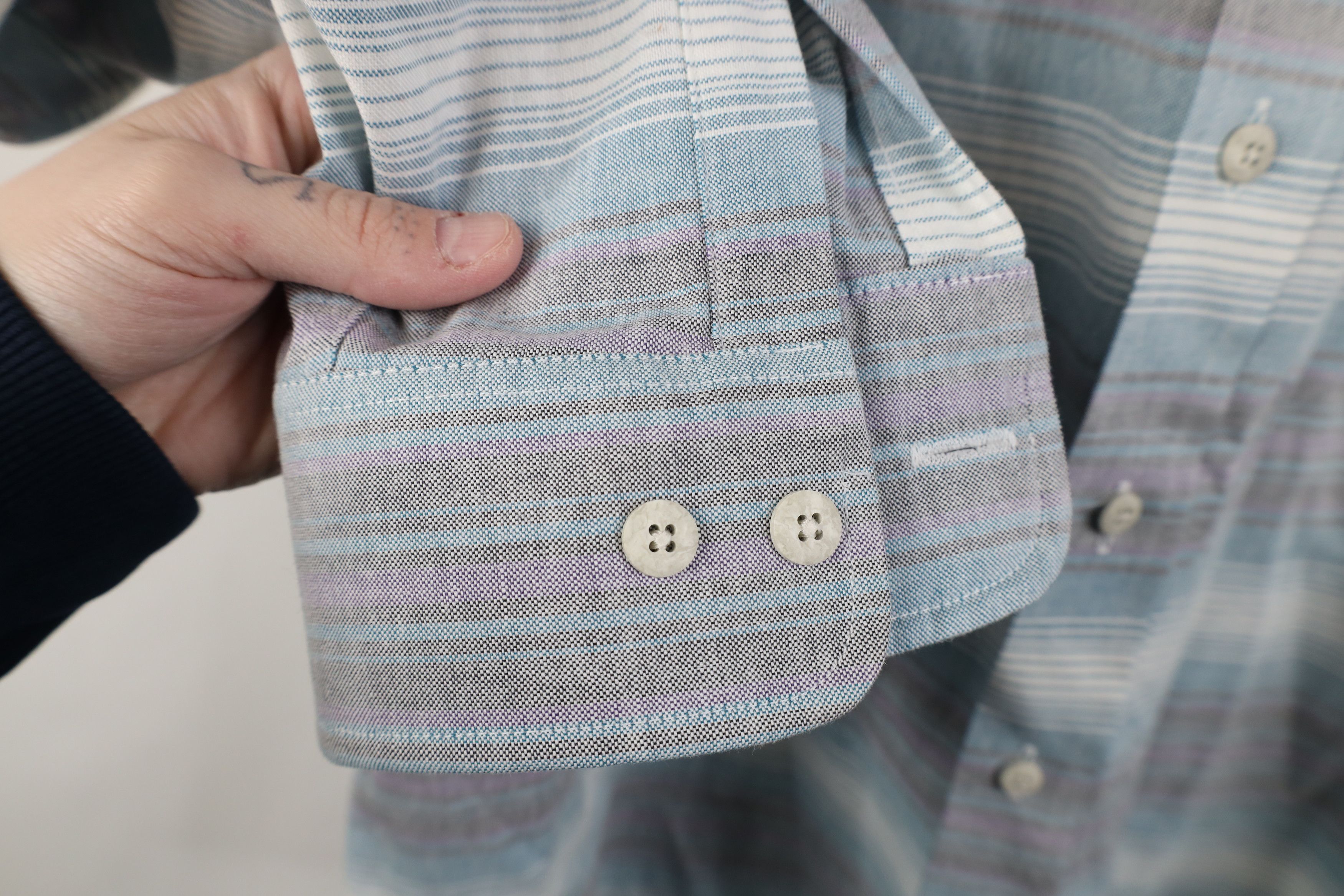 Vintage Vintage 90s Streetwear Heavy Cotton Oxford Button Down Shirt Size US L / EU 52-54 / 3 - 7 Thumbnail