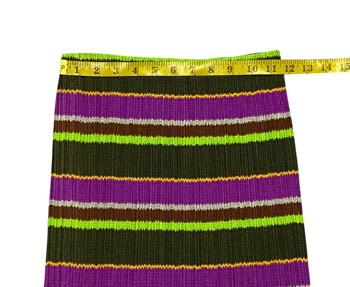 Issey Miyake × Pleats Please Issey Miyake Pleats Please Striped Multicolor Pleated Skirt Size 28" / US 6 / IT 42 - 11 Thumbnail