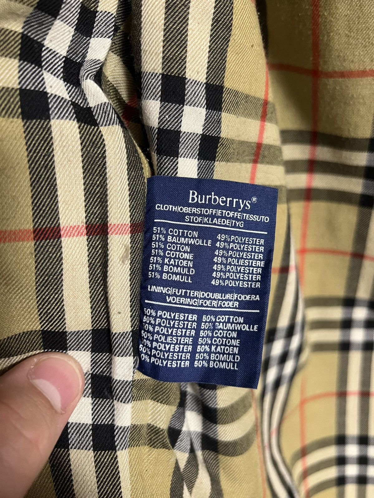 Burberry Vintage Burberrys England Men's Beige Nova Check Jacket Size US M / EU 48-50 / 2 - 9 Thumbnail