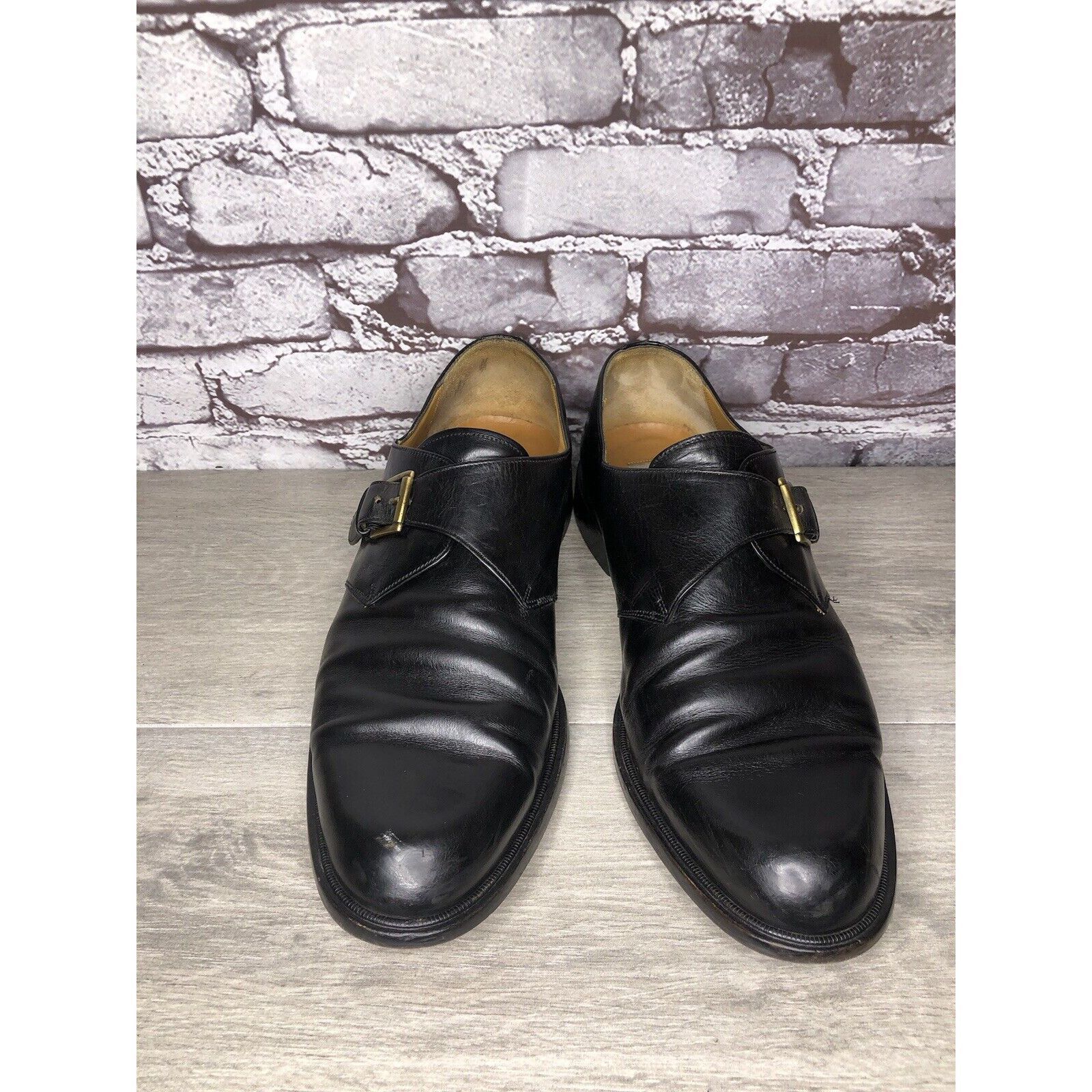 Mezlan Mezlan Tortosa Black Leather Monk Strap Leather Dress Shoes Size US 13 / EU 46 - 16 Thumbnail