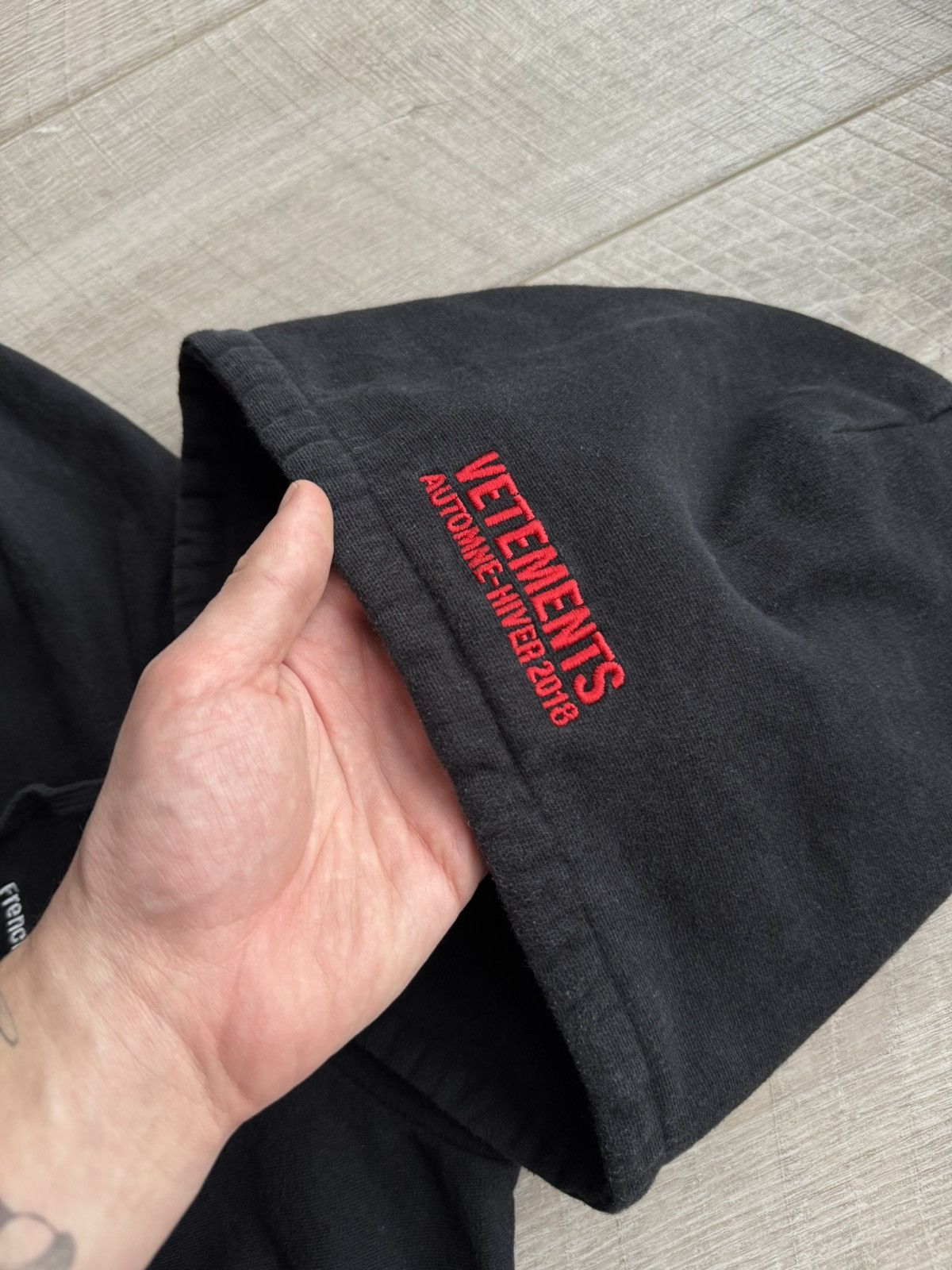 Vetements Vetements French Terry Oversized Hoodie Black F/W 2018 Size US S / EU 44-46 / 1 - 5 Thumbnail