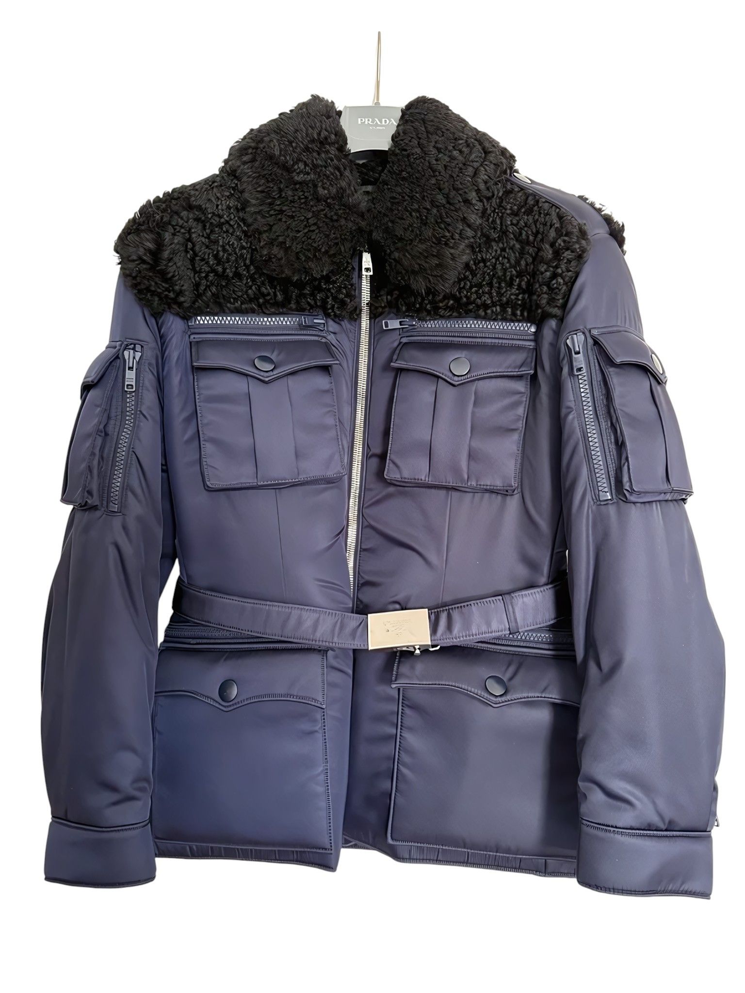 Prada F/W 2019 RUNWAY BELTED JACKET Size US S / EU 44-46 / 1 - 2 Thumbnail