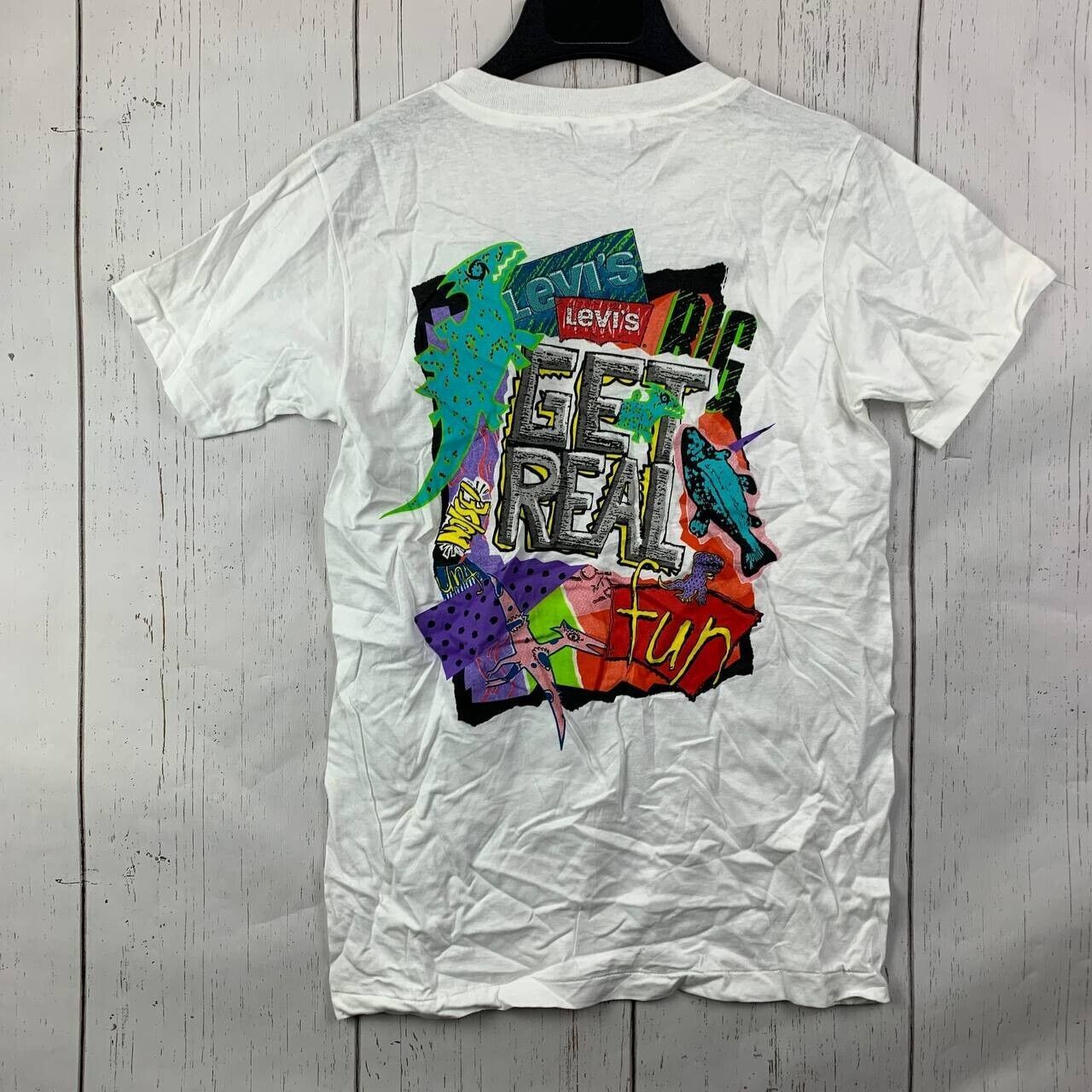 Hanes Vintage Levi's Get Real Small Hanes Casual T-Shirt Men Size US S / EU 44-46 / 1 - 1 Thumbnail