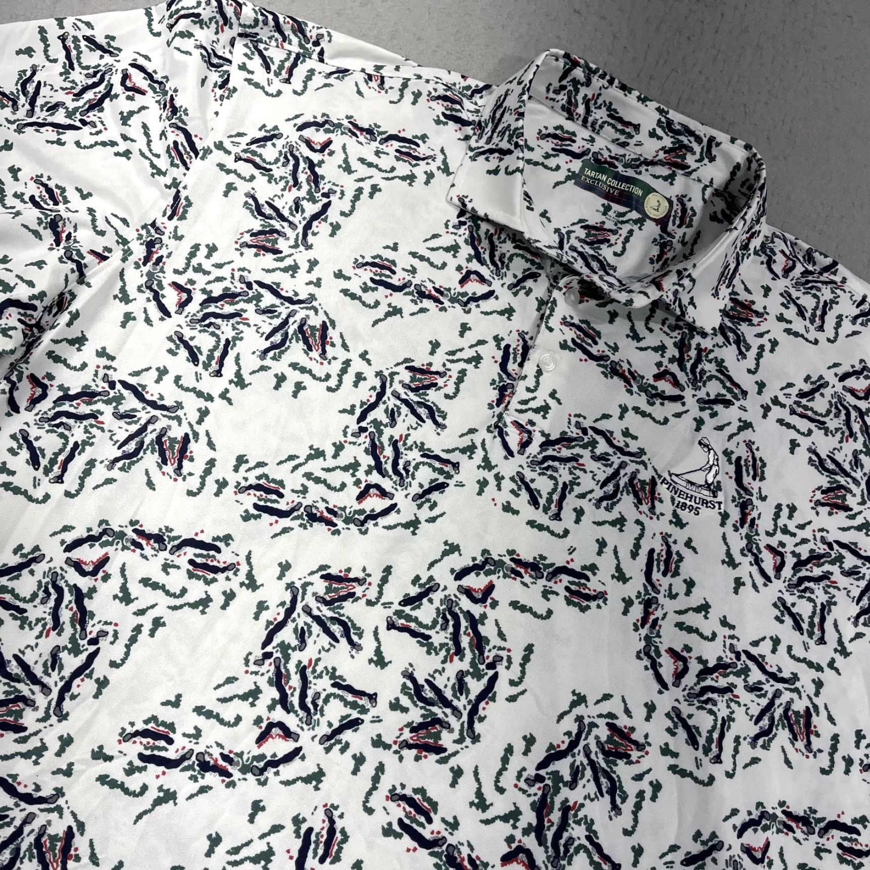Vintage Pinehurst Polo Shirt Mens 2XL White Geometric Logo Polo Casual Sports Golf Shirt 2XL Mens Size US XXL / EU 58 / 5 - 4 Thumbnail