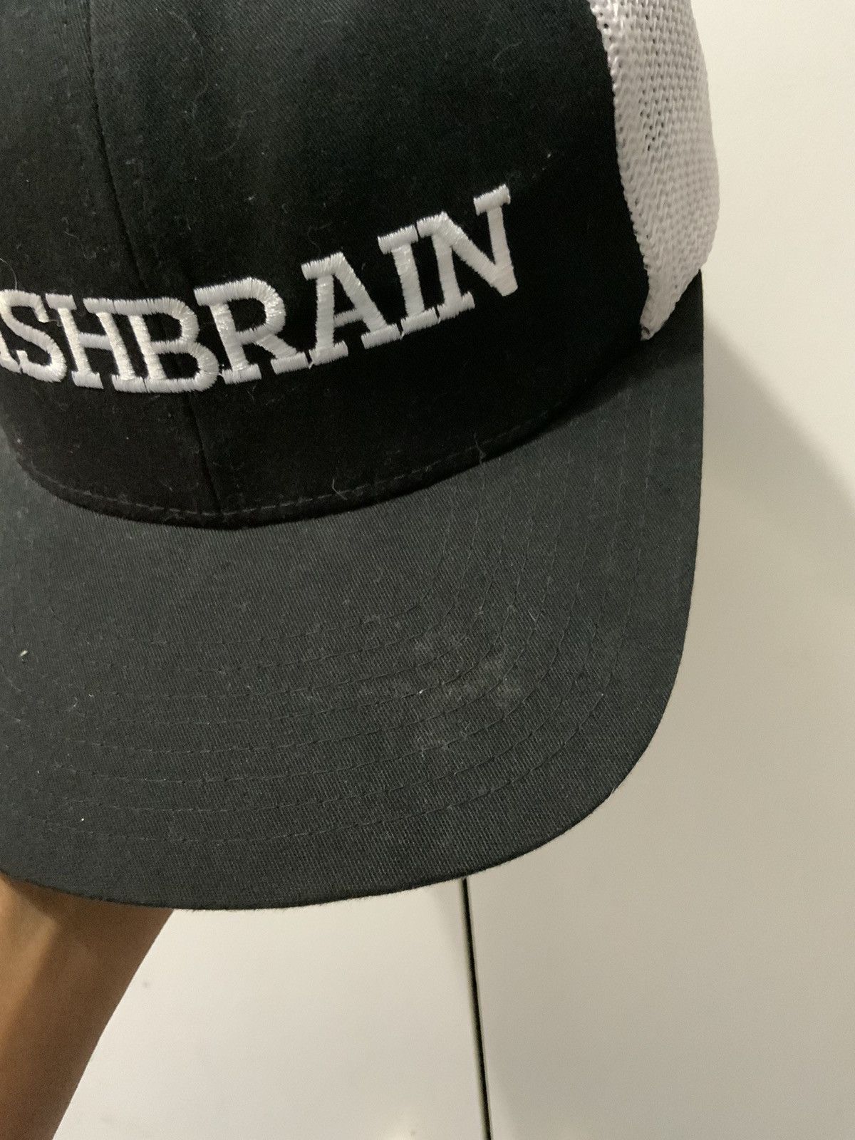 Hat Club Fishbrain Yupoong Flexi Spellout Fitted trucker Hat Size ONE SIZE - 7 Thumbnail