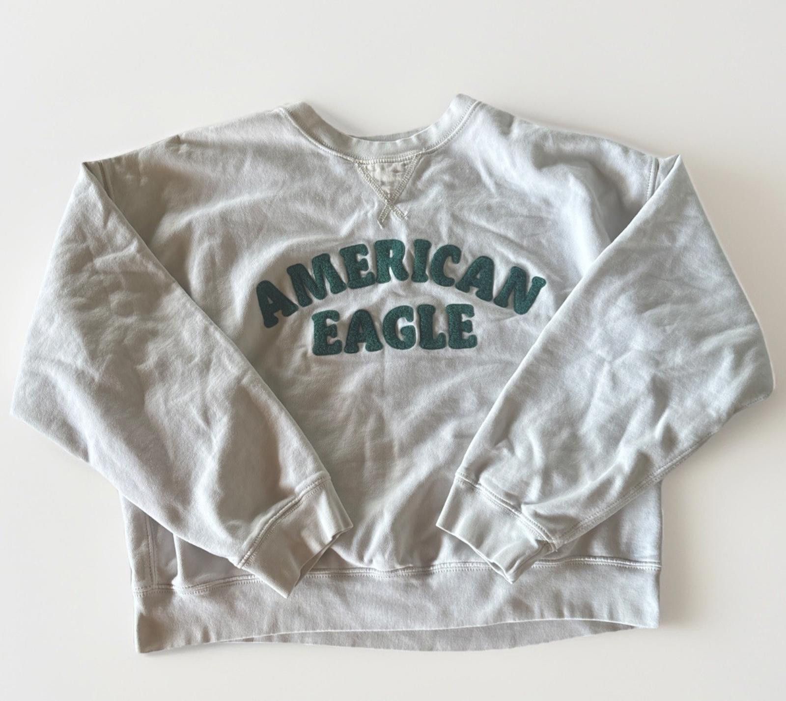 American Eagle Outfitters American Eagle Sweatshirt Women Small Gray Green Sweater Size S / US 4 / IT 40 - 1 Thumbnail