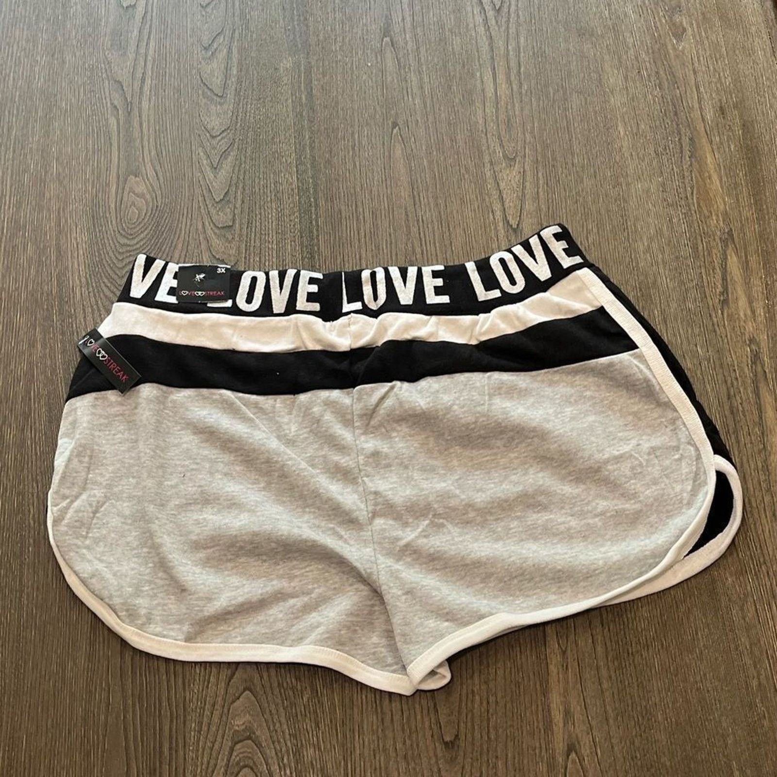 Vintage NWT Love Streak Womens Cotton Track Gym Shorts Size 3X Size 42" / US 20 - 5 Thumbnail