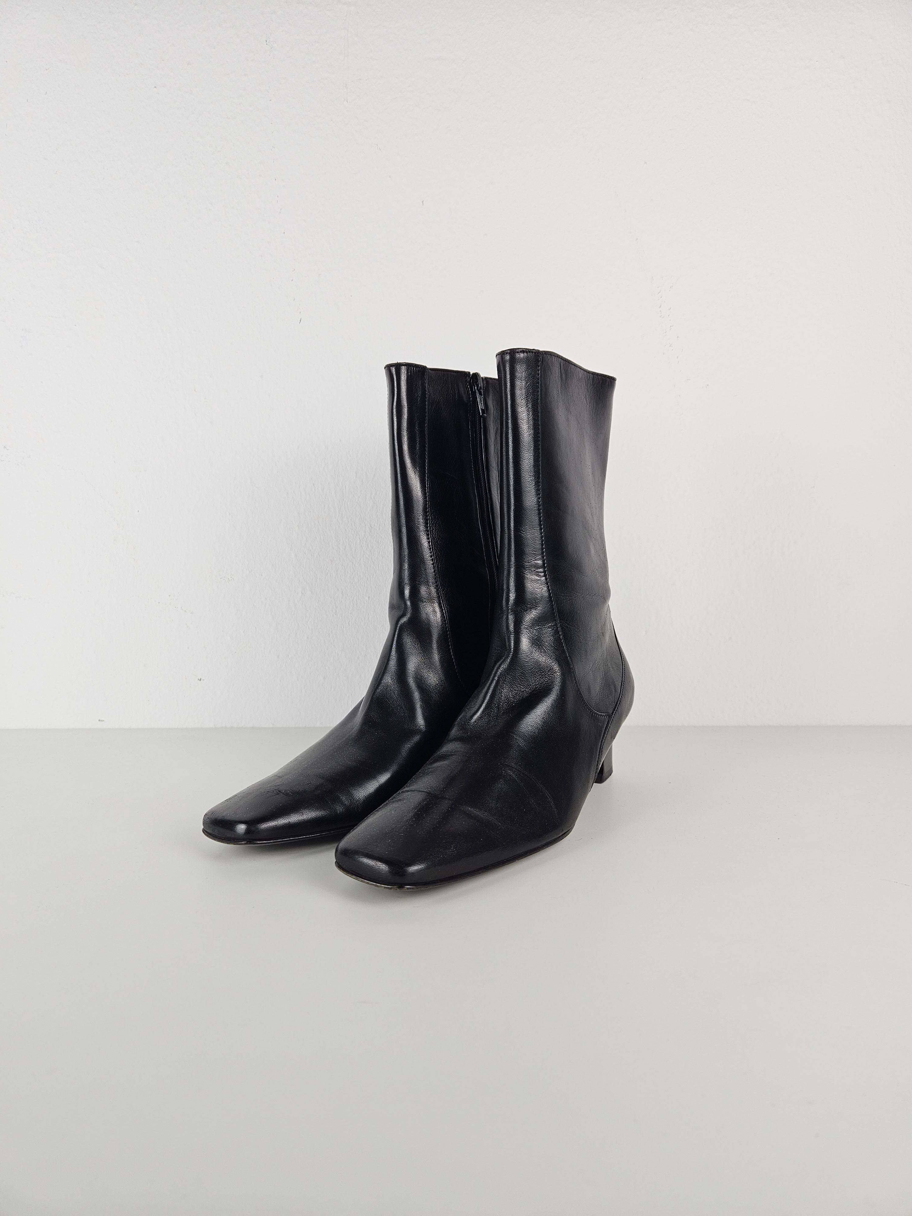 Cole Haan Cole Haan square toe side zip ankle boots Size US 6.5 / IT 36.5 - 2 Thumbnail