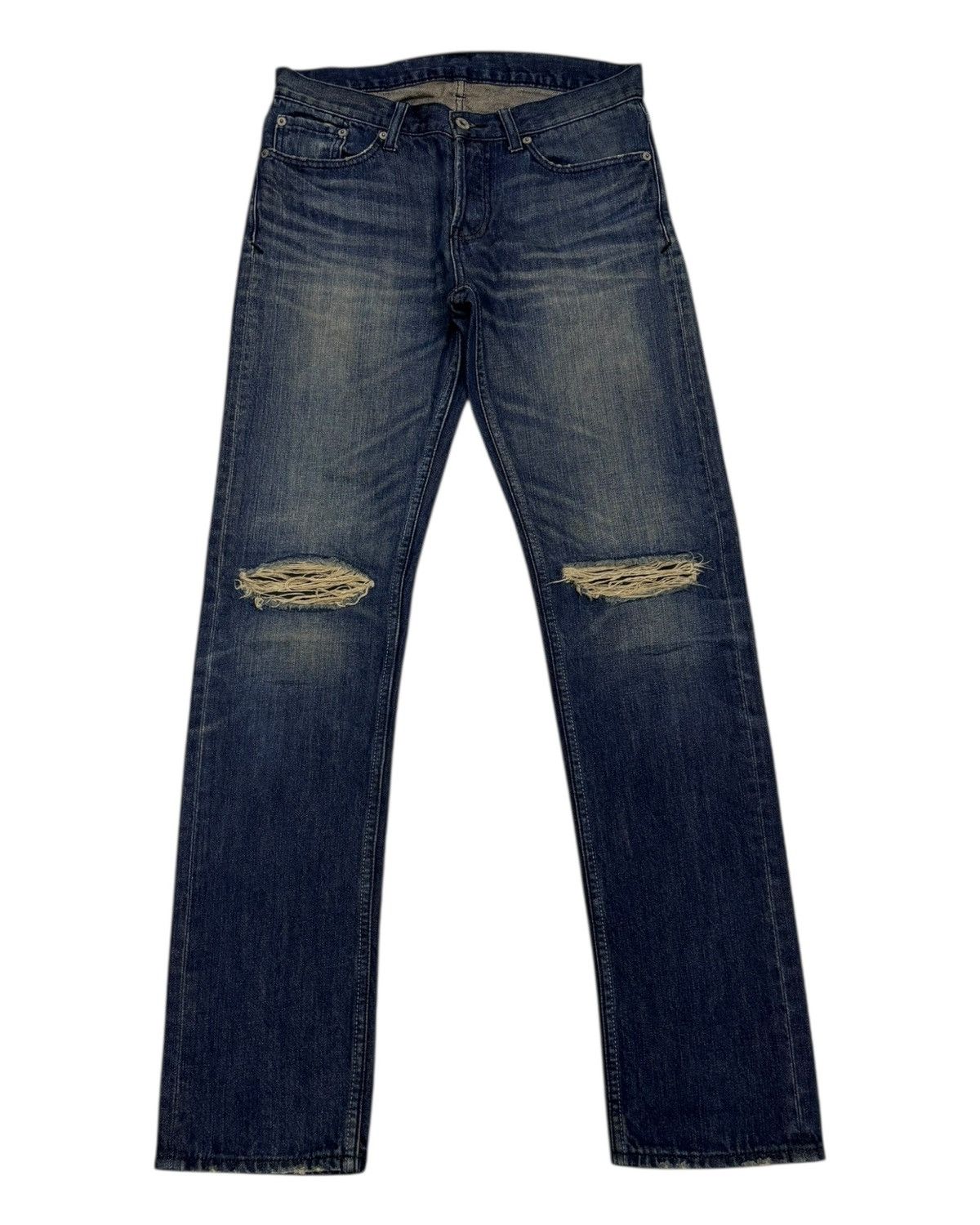 Isamu Katayama Backlash × Japanese Brand 🔥Vintage Japanese Regular Straight Distressed Denim Jeans Size US 32 / EU 48 - 1 Thumbnail