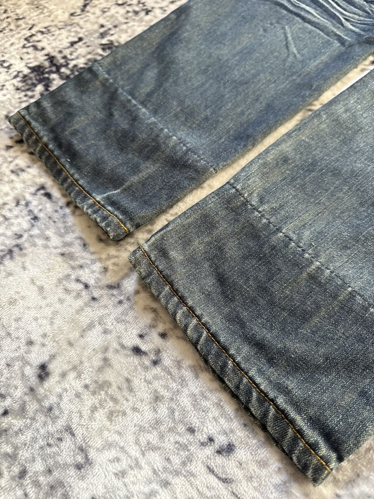 Japanese Brand Vintage Junya Watanabe Tornado Mart Style Double Waist Jeans Size US 30 / EU 46 - 22 Thumbnail