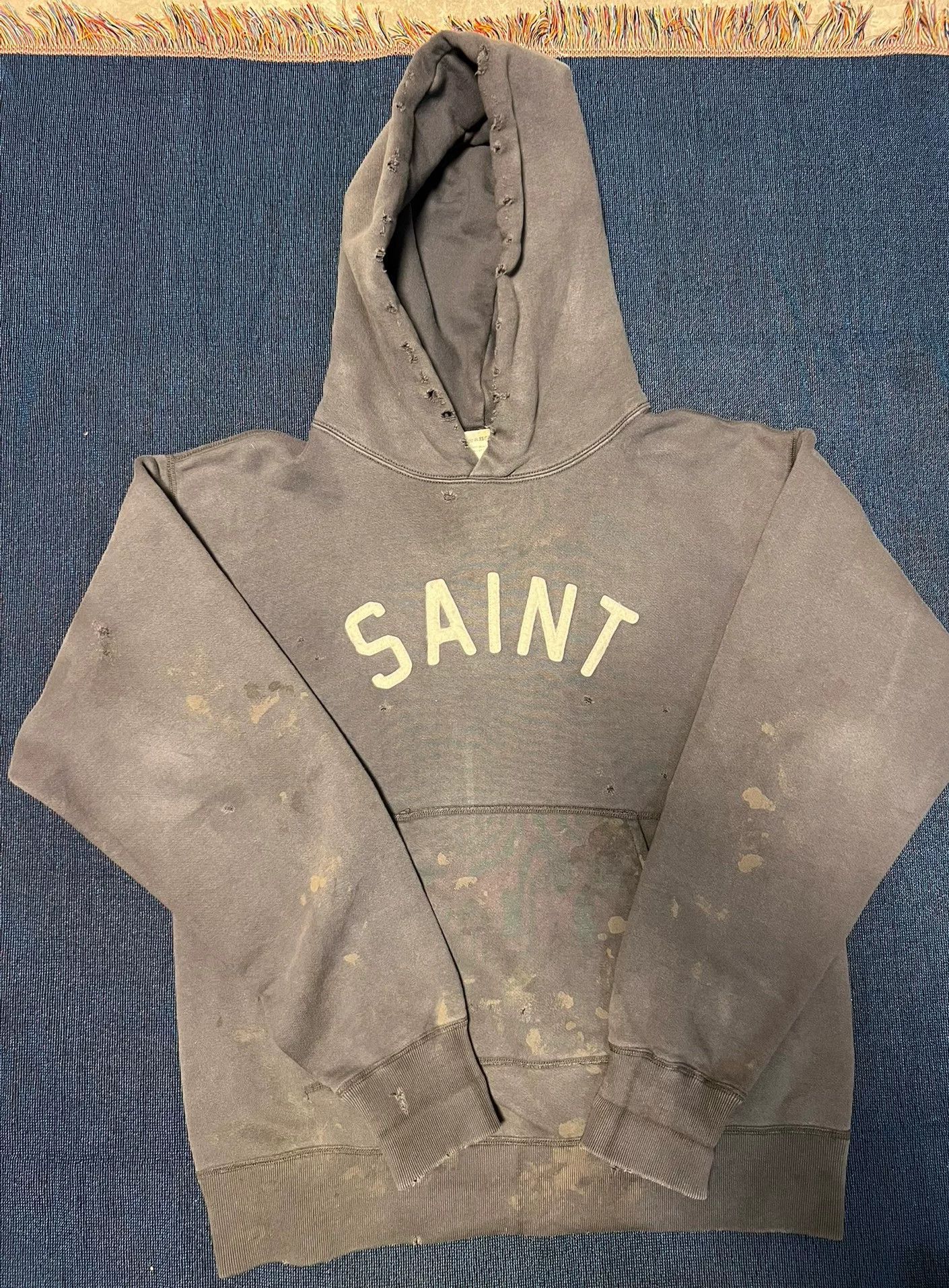 Saint Michael saint michael distressed vintage hoodie Size US M / EU 48-50 / 2 - 1 Thumbnail