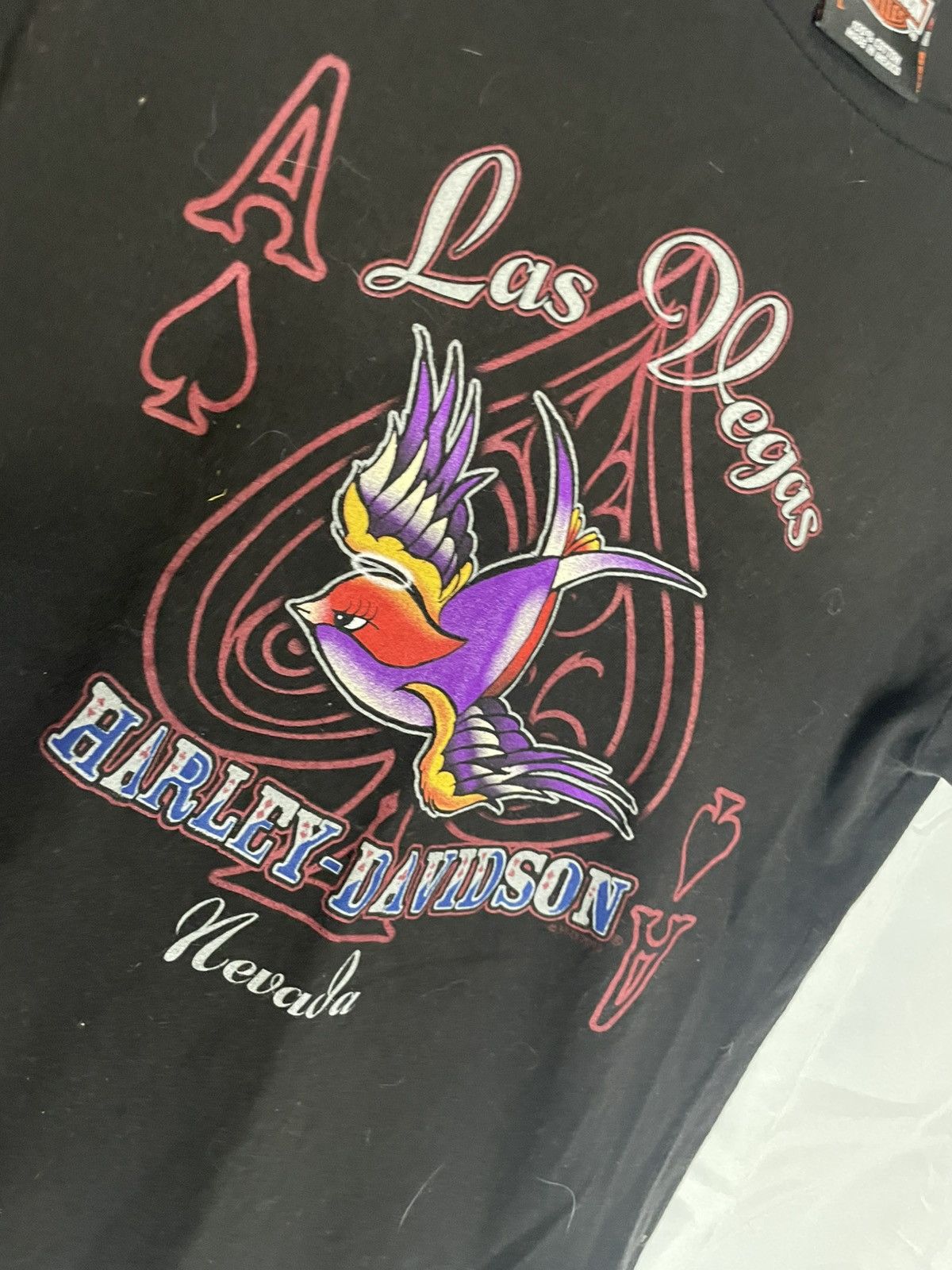 Harley Davidson 2000 Harley Davidson Las Vegas Nevada Aces & Doves Tight Fit Size M / US 6-8 / IT 42-44 - 3 Thumbnail