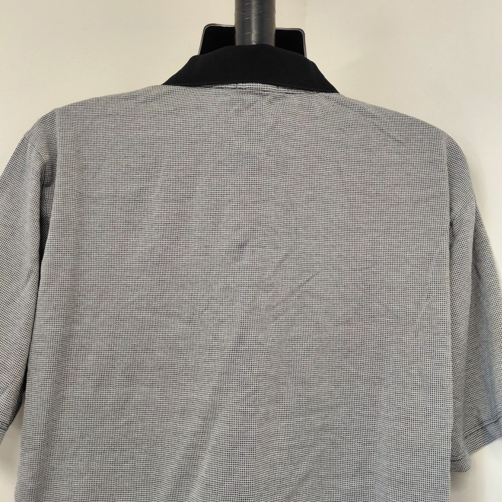 Vintage VINTAGE Marbas Polo Shirt Men’s XXL 50/60 Blue/White Houndstooth All Print Short Sleeve Size US XXL / EU 58 / 5 - 6 Thumbnail