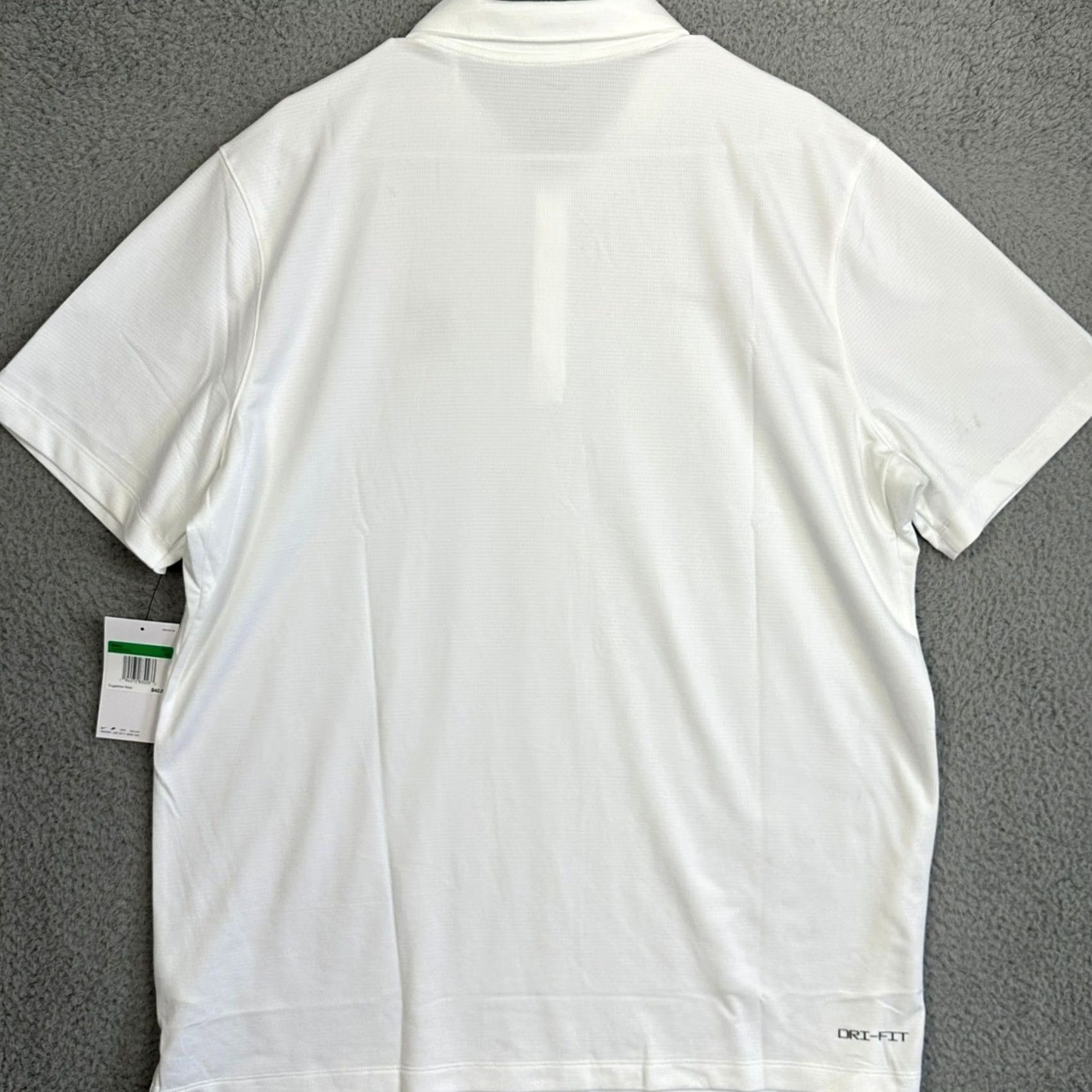 Nike Nike Dri-FIT Polo Shirt Mens XL White Short Sleeve Golf Performance Polo Size US XL / EU 56 / 4 - 3 Thumbnail