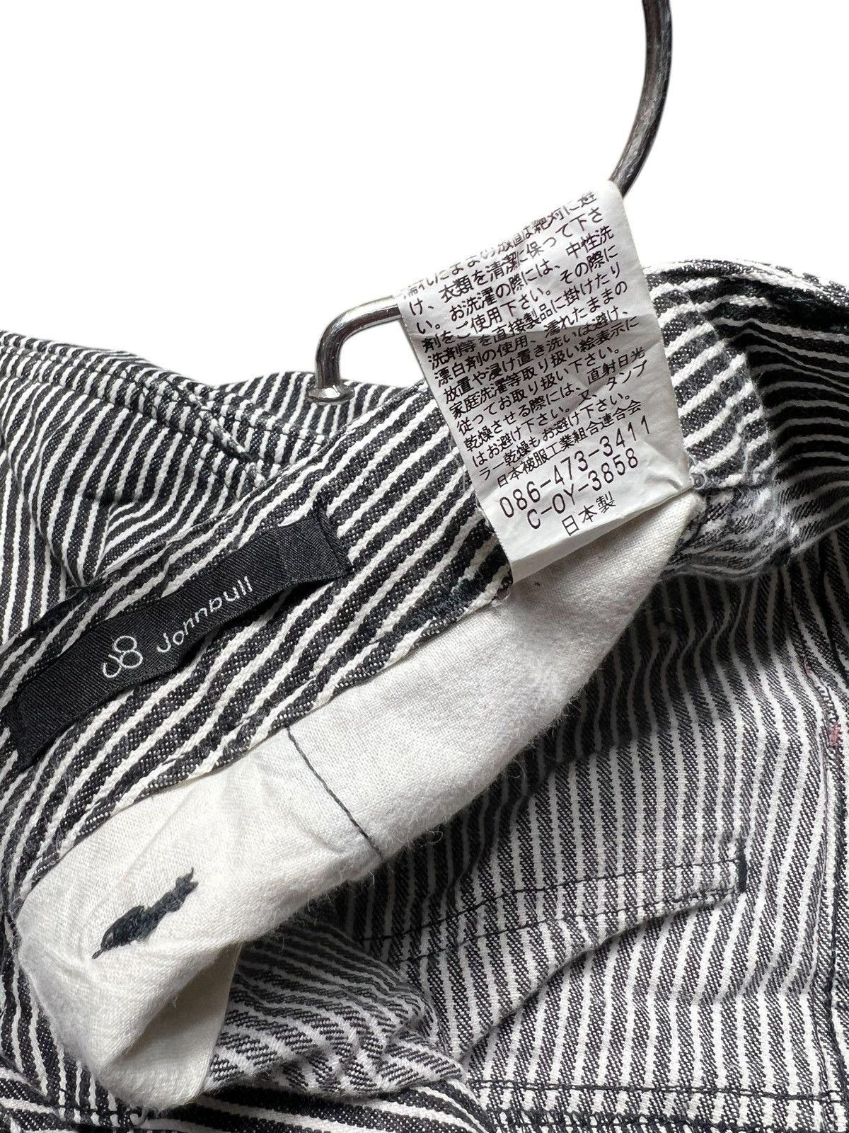 Japanese Brand 2000s Johnbull Kojima Gemes Hickory Flared Pants Size US 30 / EU 46 - 5 Thumbnail