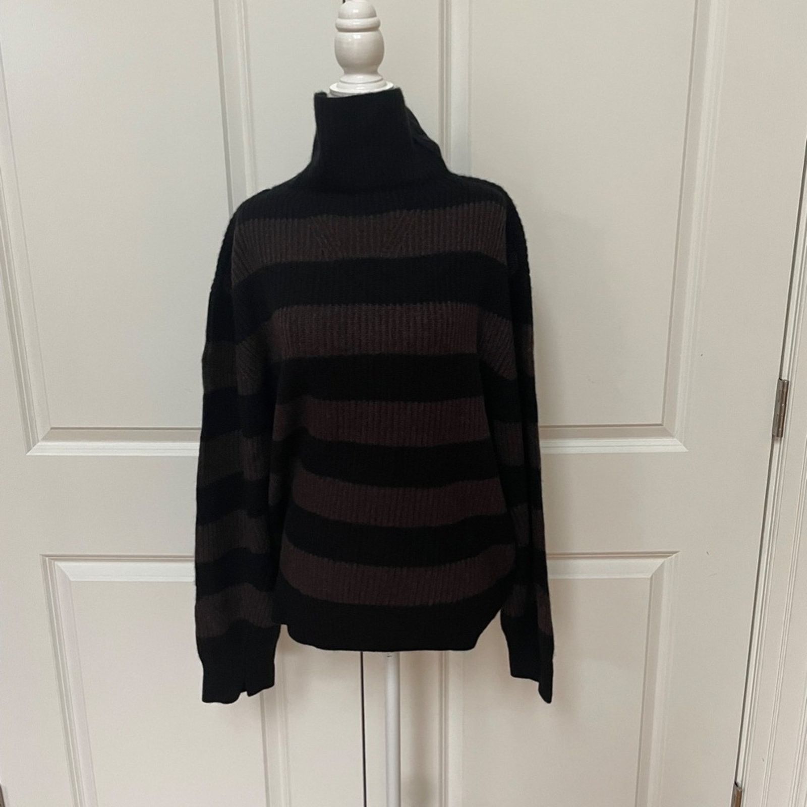 Rag & Bone Pierce Cashmere Wide Striped Turtleneck Sweater - Rag&Bone Size XL / US 12-14 / IT 48-50 - 7 Thumbnail