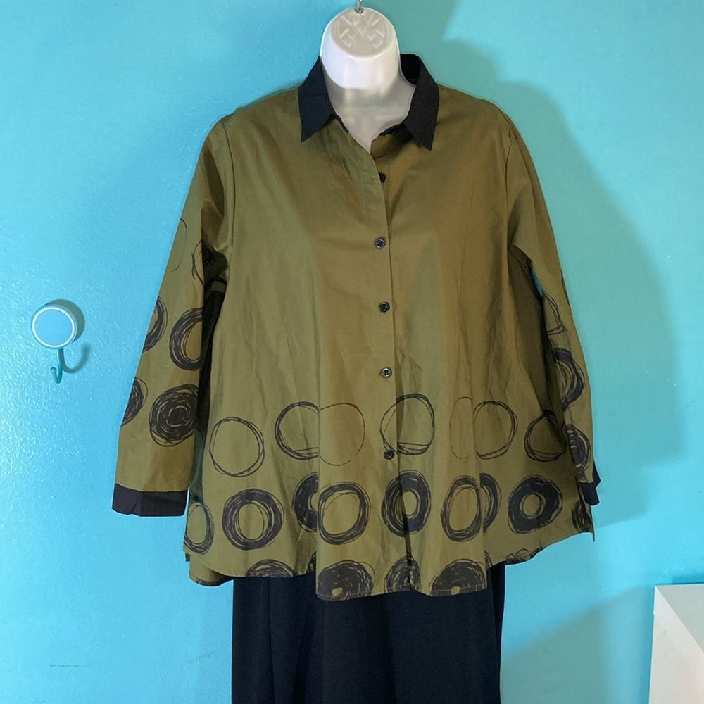 Rundholz Simply Vanite Couture Womens OS A-Line Oversized Button Up S Size ONE SIZE - 8 Thumbnail