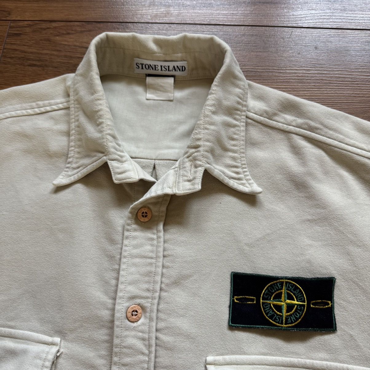 Stone Island Vintage 90s beige overshirt jackst Size US XL / EU 56 / 4 - 6 Thumbnail