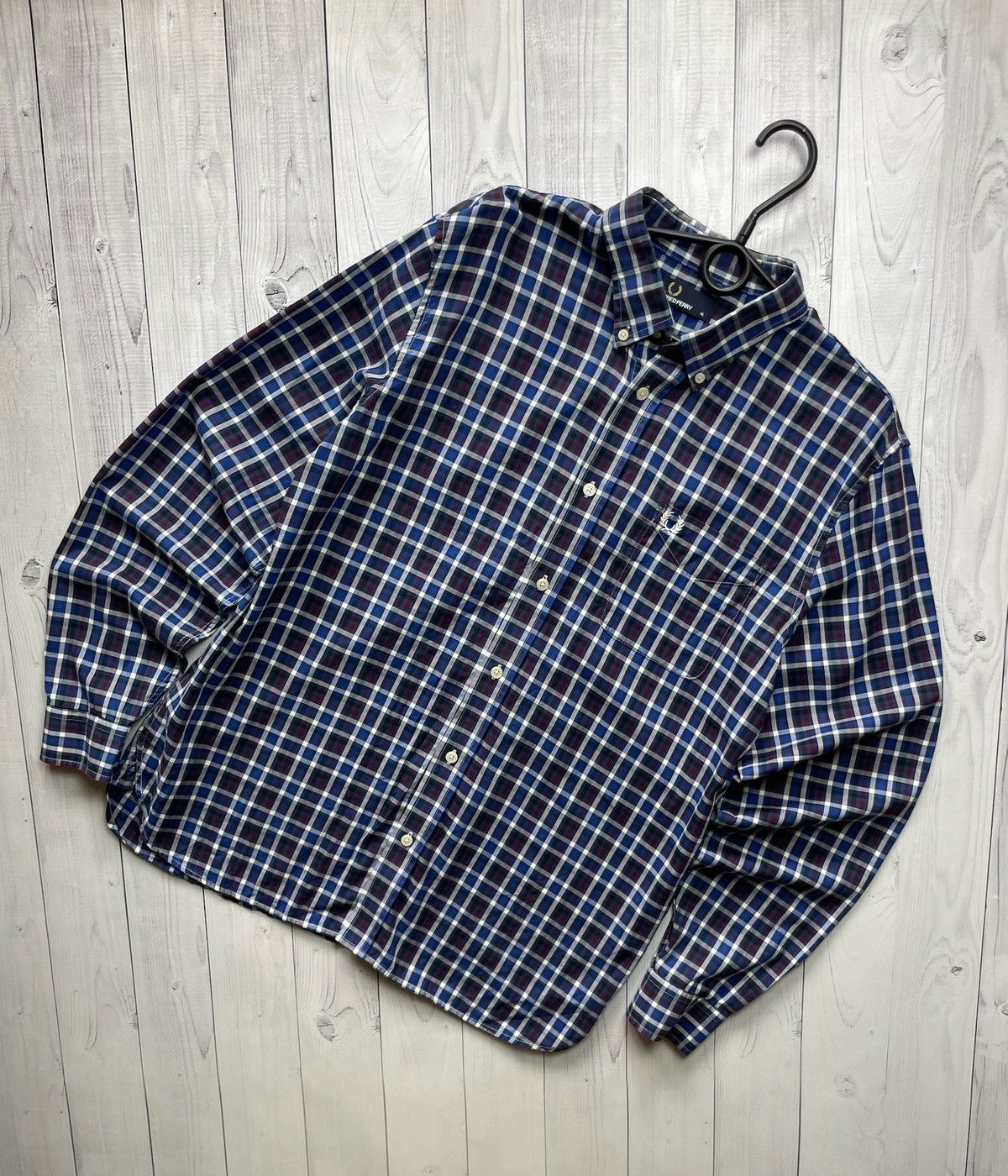 Fred Perry × Vintage Vintage Fred Perry plaid shirt size XL rare Size US XL / EU 56 / 4 - 1 Thumbnail