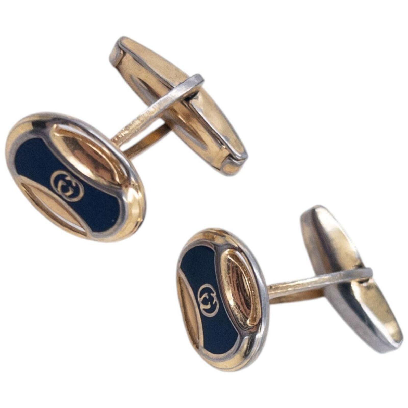 Gucci Vintage 90s Gucci Embossed Cuff Links Size ONE SIZE - 1 Thumbnail