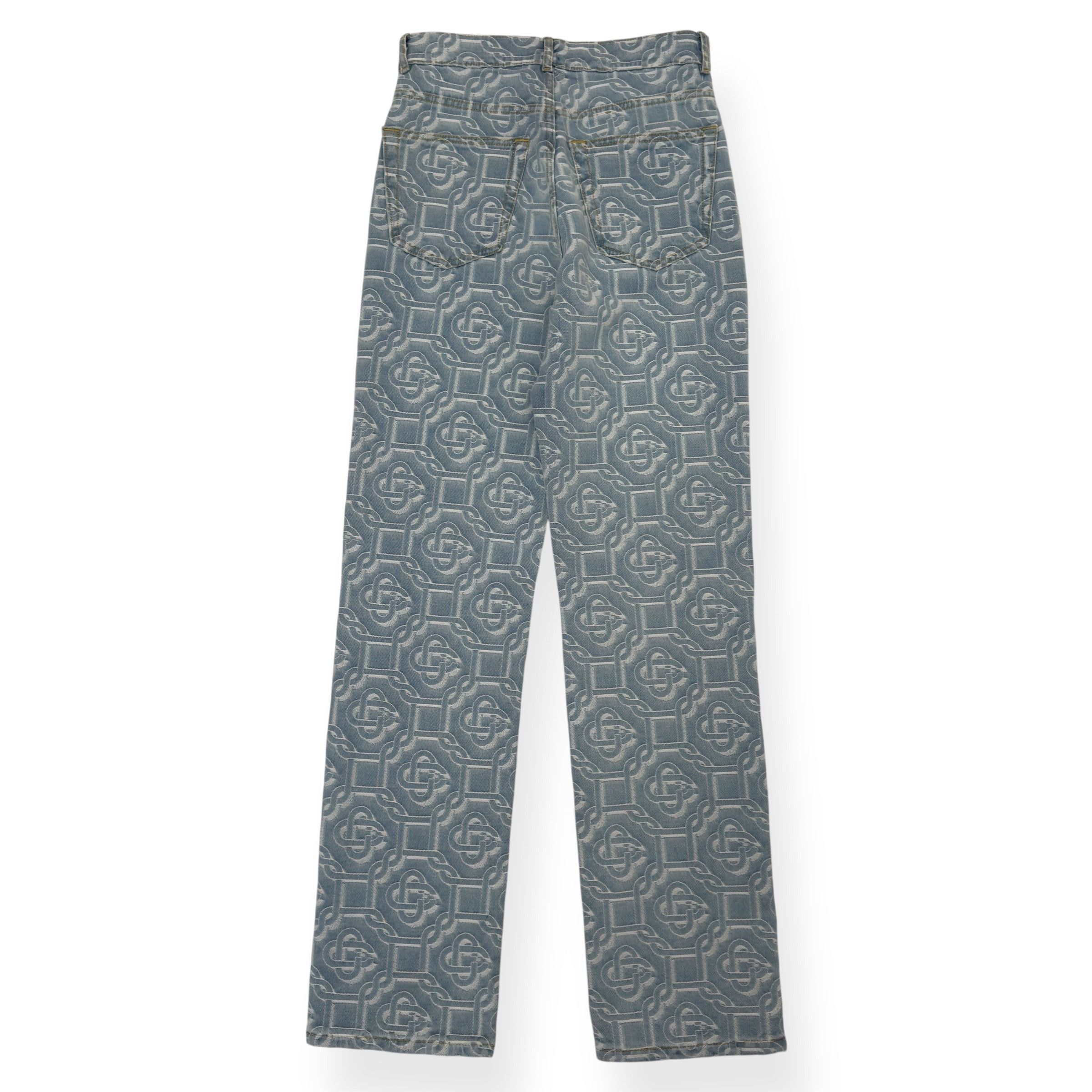 Casablanca CASABLANCA MONOGRAM STRAIGHT-LEG DENIM JEANS BLUE W26” Size 26" / US 2 / IT 38 - 2 Thumbnail