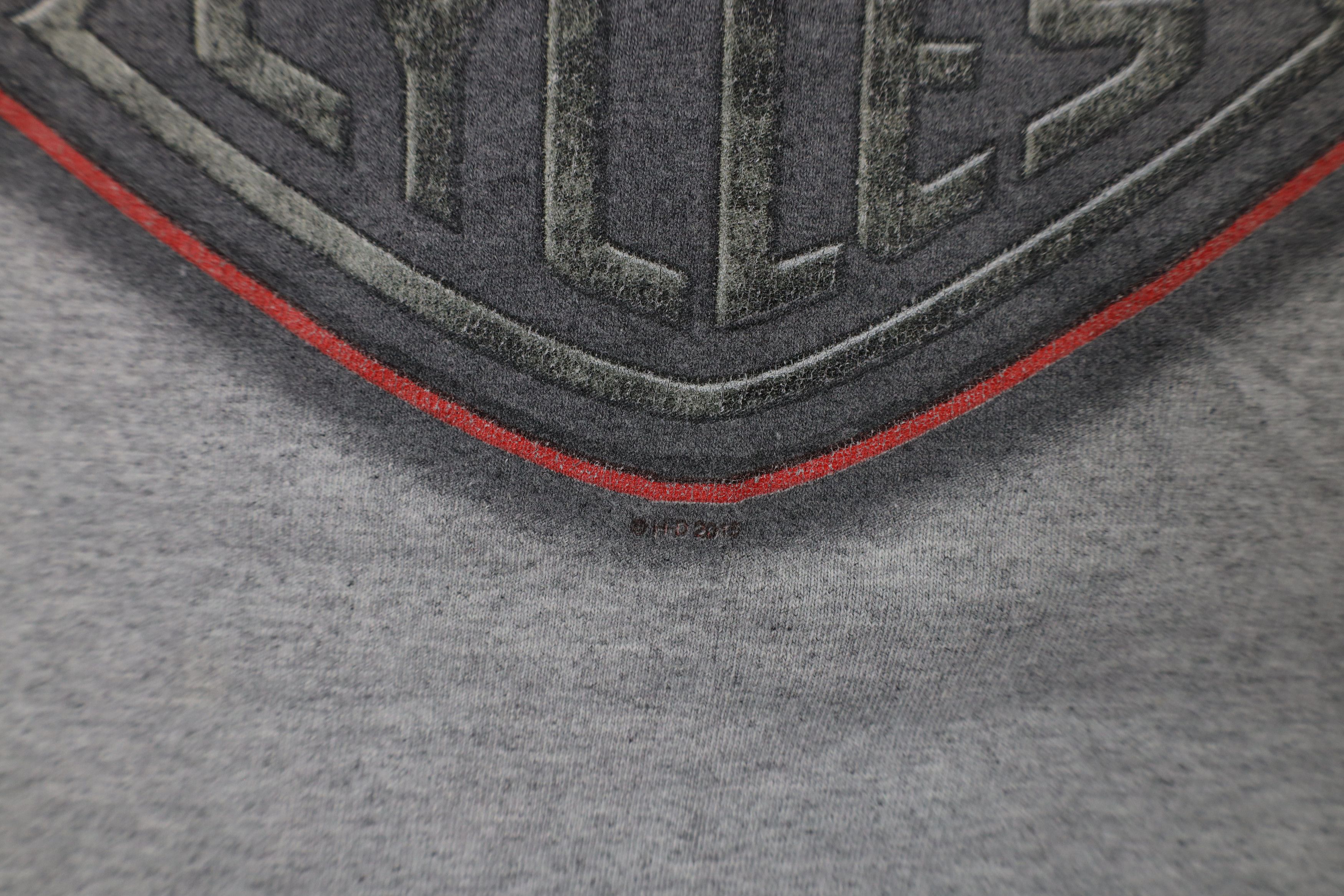 Harley Davidson × Vintage Vitnage Y2K Harley Davidson Big Logo Eagle T-Shirt Gray Size US XXL / EU 58 / 5 - 5 Thumbnail