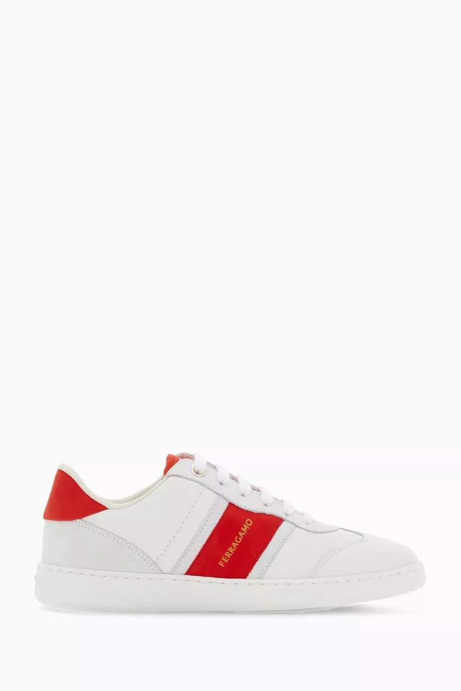 Salvatore Ferragamo o1y0426 Low-Top Sneakers in White/Orange Size US 5.5 / IT 35.5 - 1 Thumbnail