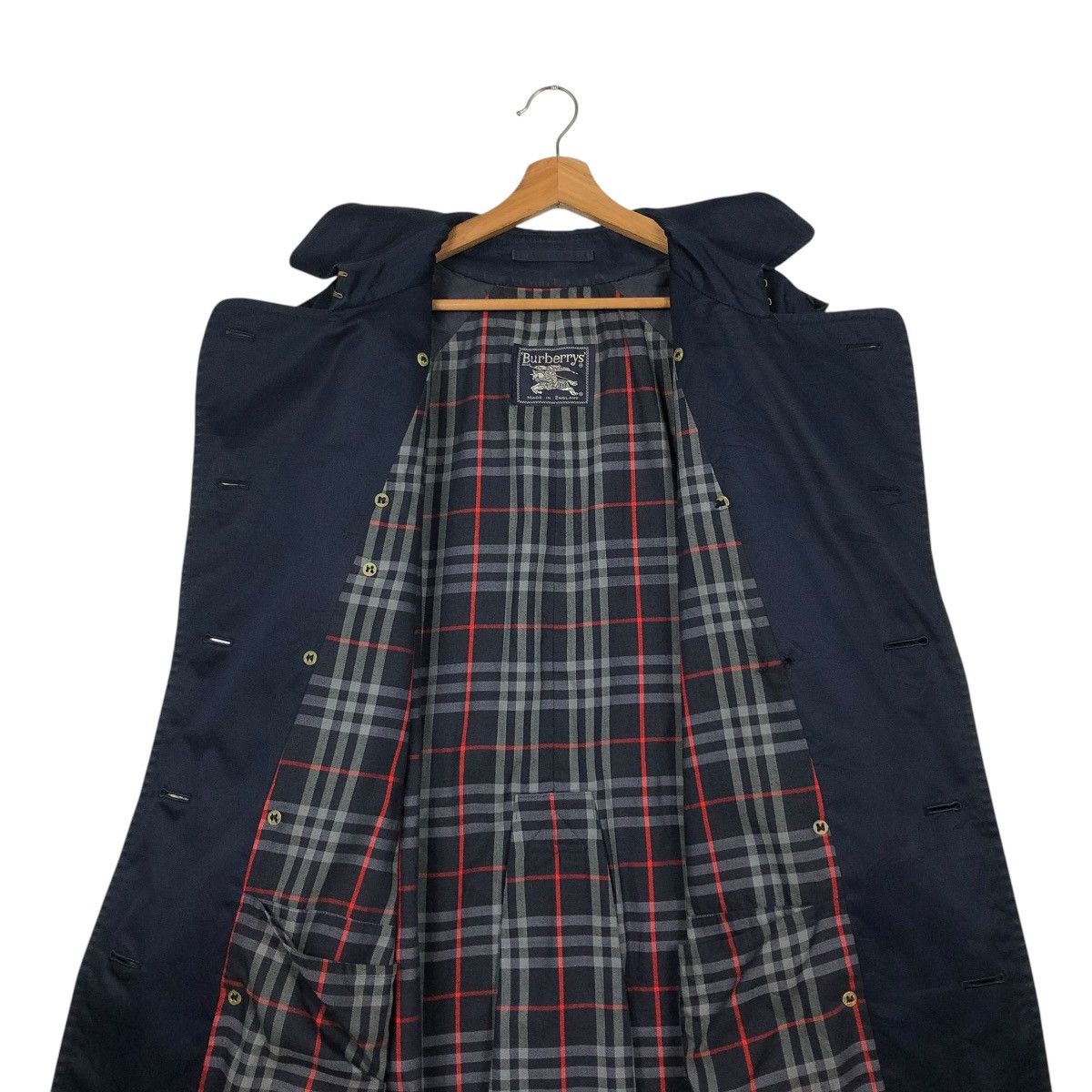 Burberry 🔥VINTAGE BURBERRYS MADE IN ENGLAND TRENCH COAT NOVA CHECK Size US M / EU 48-50 / 2 - 16 Thumbnail