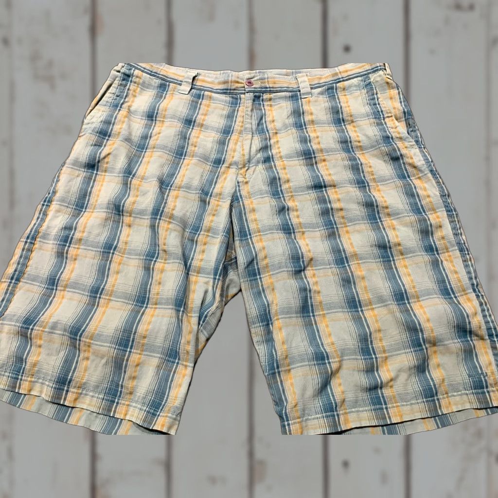 KAVU KAVU Plaid Shorts Men Size 36 Blue Chino Casual Size US 36 / EU 52 - 1 Thumbnail