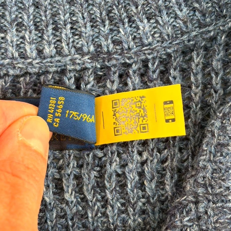 Polo Ralph Lauren Polo Ralph Lauren Sweater Crew Neck Fisherman Knit Marl Blue Men M Regular Size US M / EU 48-50 / 2 - 8 Thumbnail
