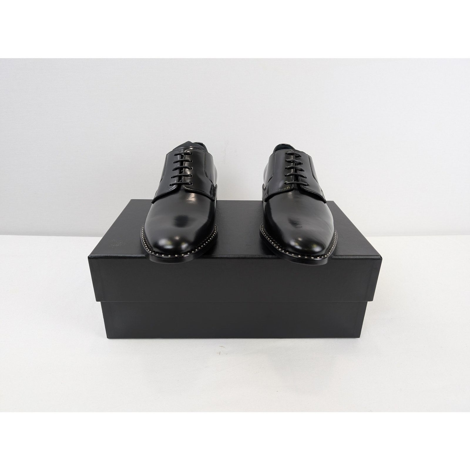 Saint Laurent Paris o1rshd1 Studded Derby Shoe Boots in Black Size US 8 / EU 41 - 15 Thumbnail