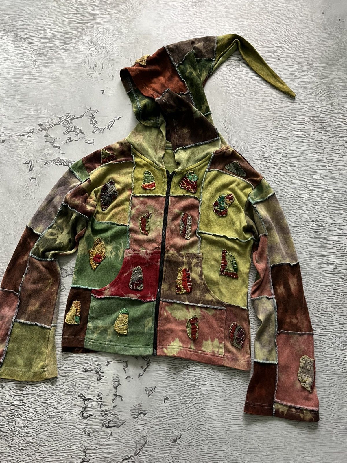 Vintage Vintage Nepal Miz Elf Hoodie Y2K Patchwork Opium Avant Garde Size US S / EU 44-46 / 1 - 4 Thumbnail