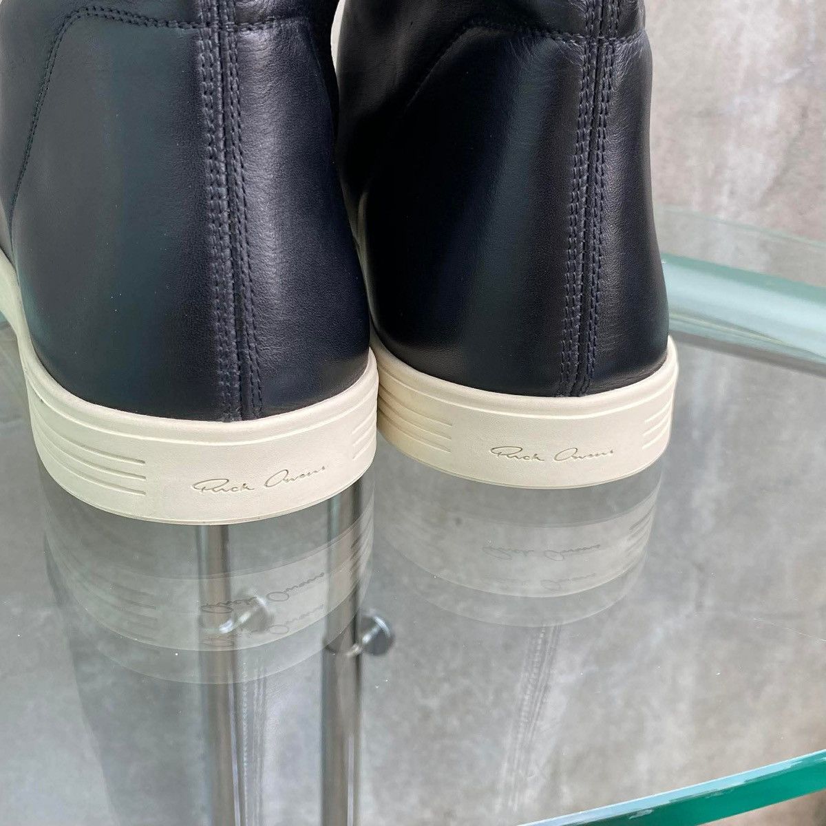 Rick Owens FW2016 ‘Mastodon’ OWENSCORP High Top Calf Leather Sneaker Size US 9.5 / EU 42-43 - 6 Thumbnail