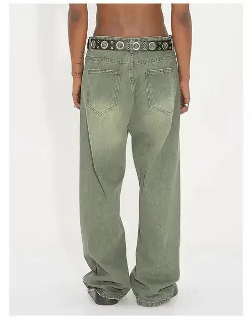 Designer distressed washed y2k baggy pants Size US 32 / EU 48 - 2 Thumbnail