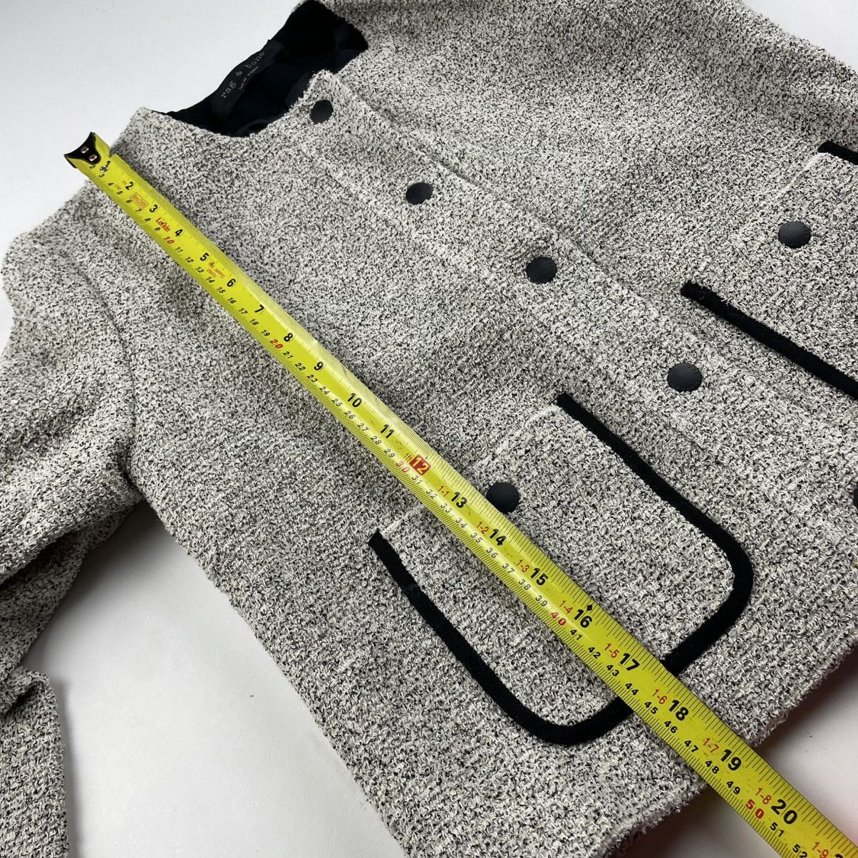 Rag & Bone Rag And Bone Cannon White Long Sleeve Snap Terry Jacket Size M / US 6-8 / IT 42-44 - 9 Thumbnail