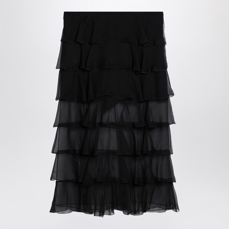 o1d2blof1024 Midi Skirt in Black