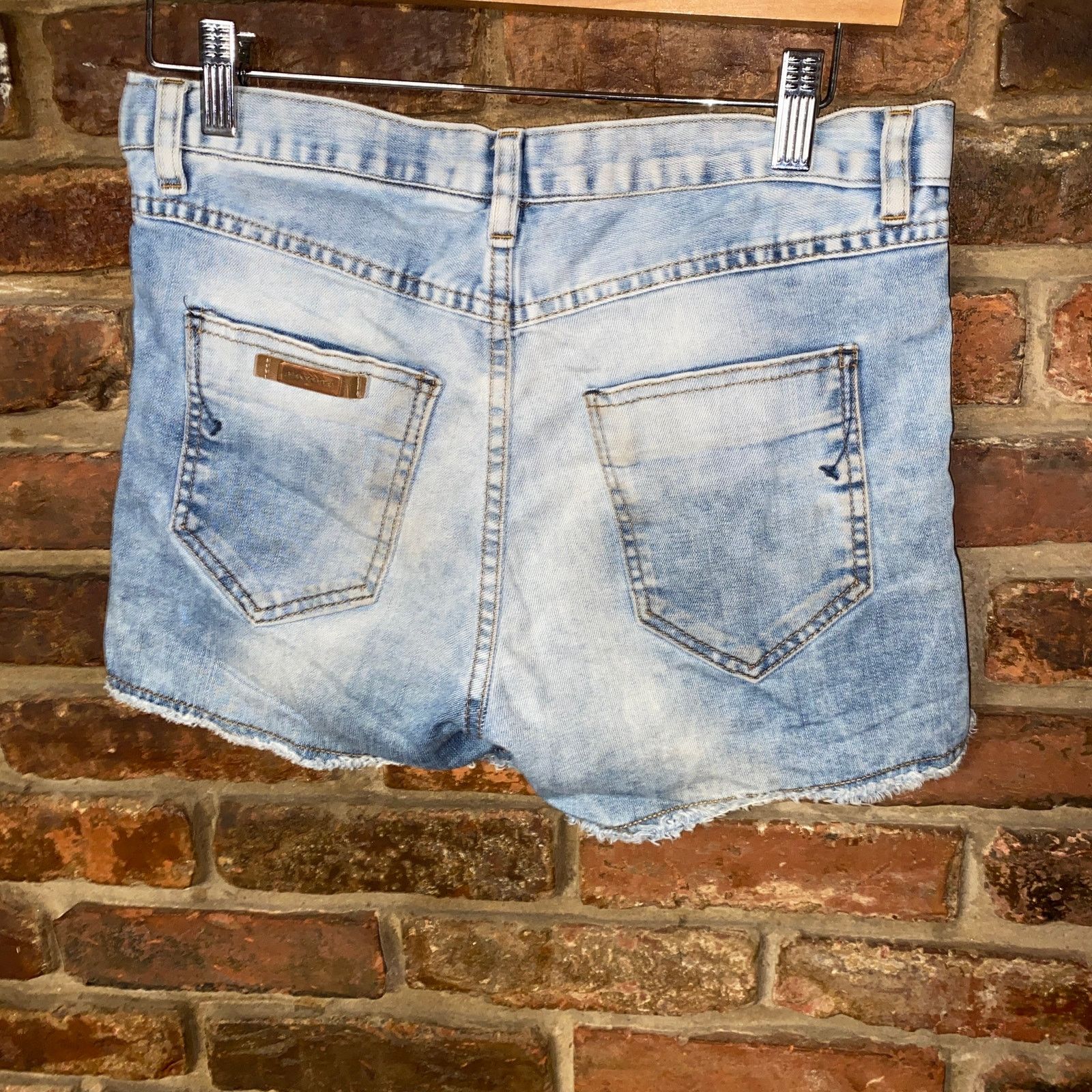 Other Payota Acid Wash Blue Denim Cut-Off Jean Shorts Size 0 Size 25" / US 0 / IT 36 - 6 Thumbnail