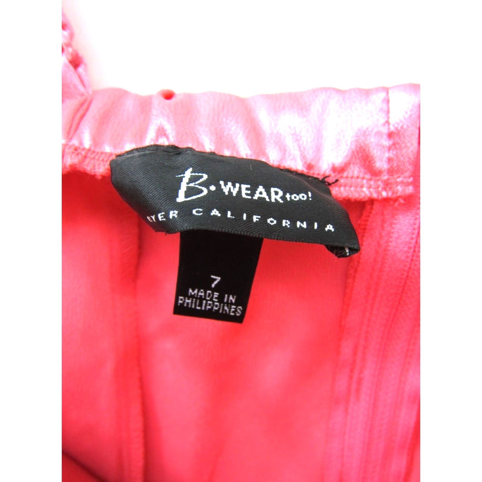 Vintage VINTAGE Byer California Pink Satin Pocket Prom Party Dress 7 - Pocket - Satin - Sleeveless - Dress - Pink - Byer California - 7 Size M / US 6-8 / IT 42-44 - 3 Thumbnail