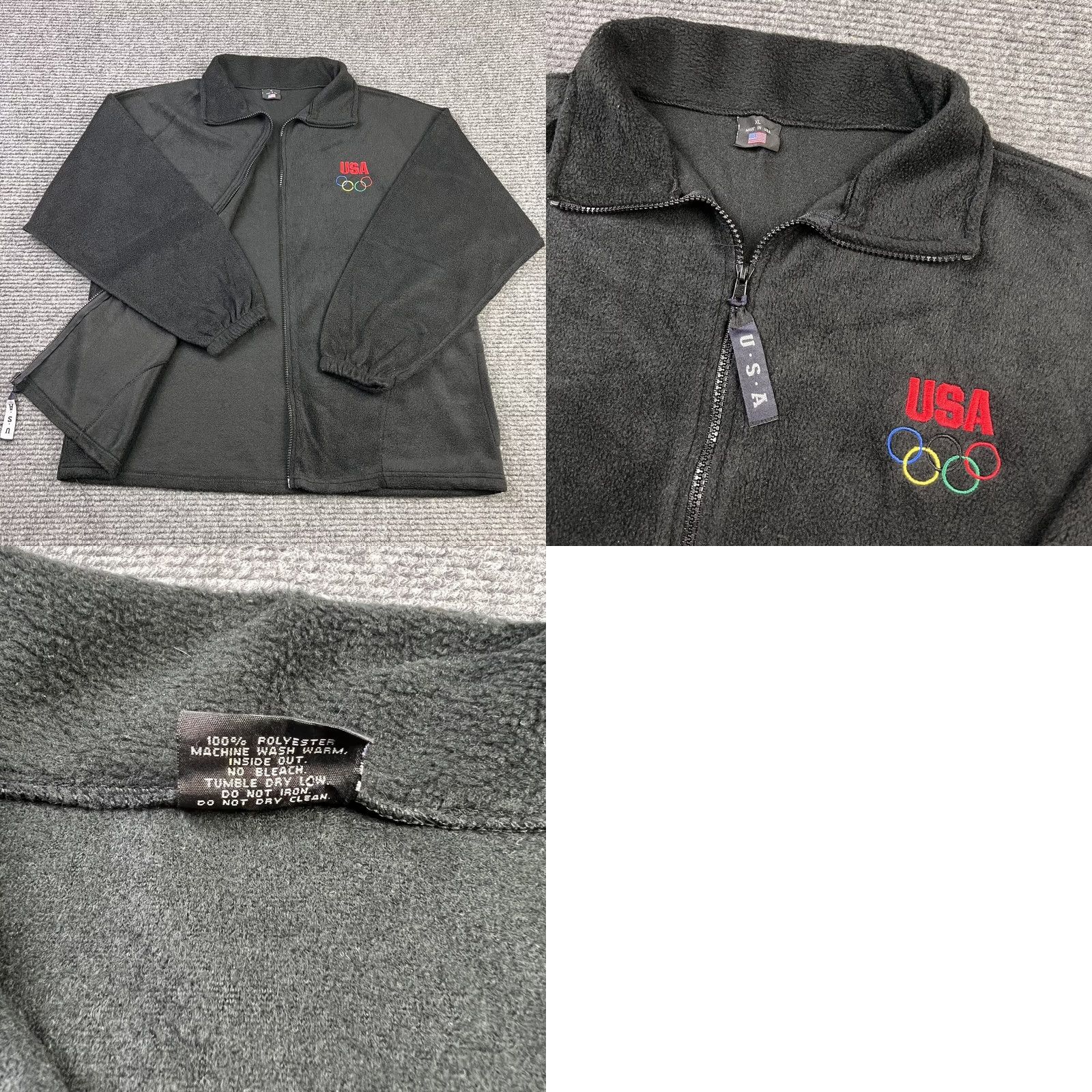 Vintage VINTAGE 90s Black Fleece Jacket XL Embroidered USA Olympics Logo Lightweight Jacket Men XL Black USA Olympics 90s Vintage Embroidered Patches USA Size US XL / EU 56 / 4 - 8 Thumbnail