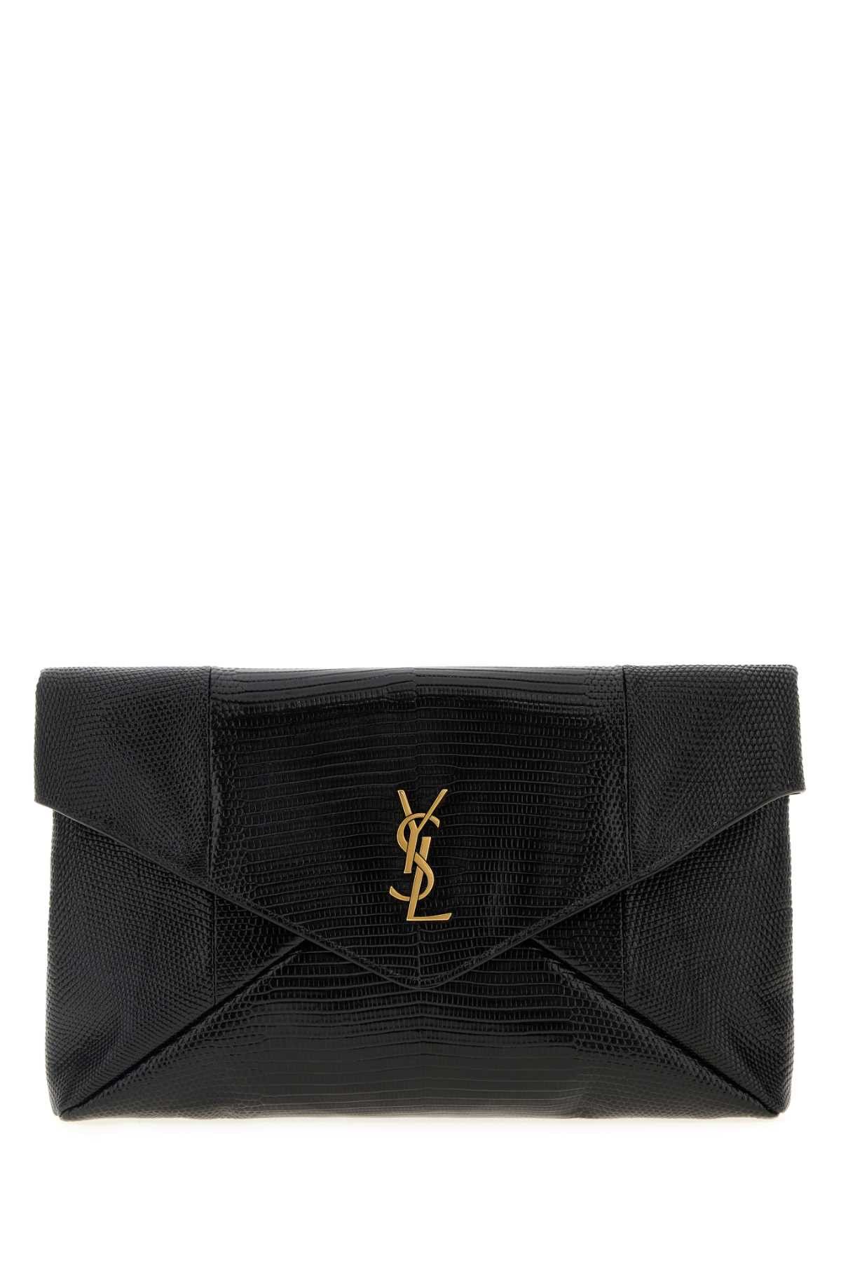 Saint Laurent Paris Black Leather Clutch Size ONE SIZE - 1 Thumbnail