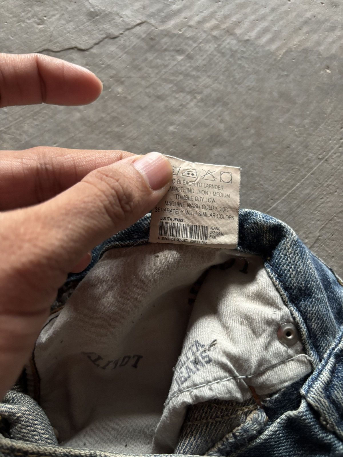 If Six Was Nine LOLITA JAPANESE JEANS MUD WASH MUDMAX DISTRESSED RUSTY PUNK Size US 30 / EU 46 - 7 Thumbnail