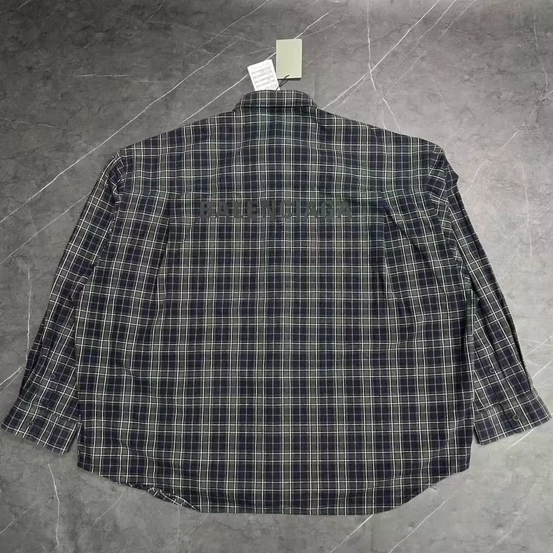 Balenciaga Balenciaga Back letter LOGO plaid shirt Size US S / EU 44-46 / 1 - 2 Thumbnail
