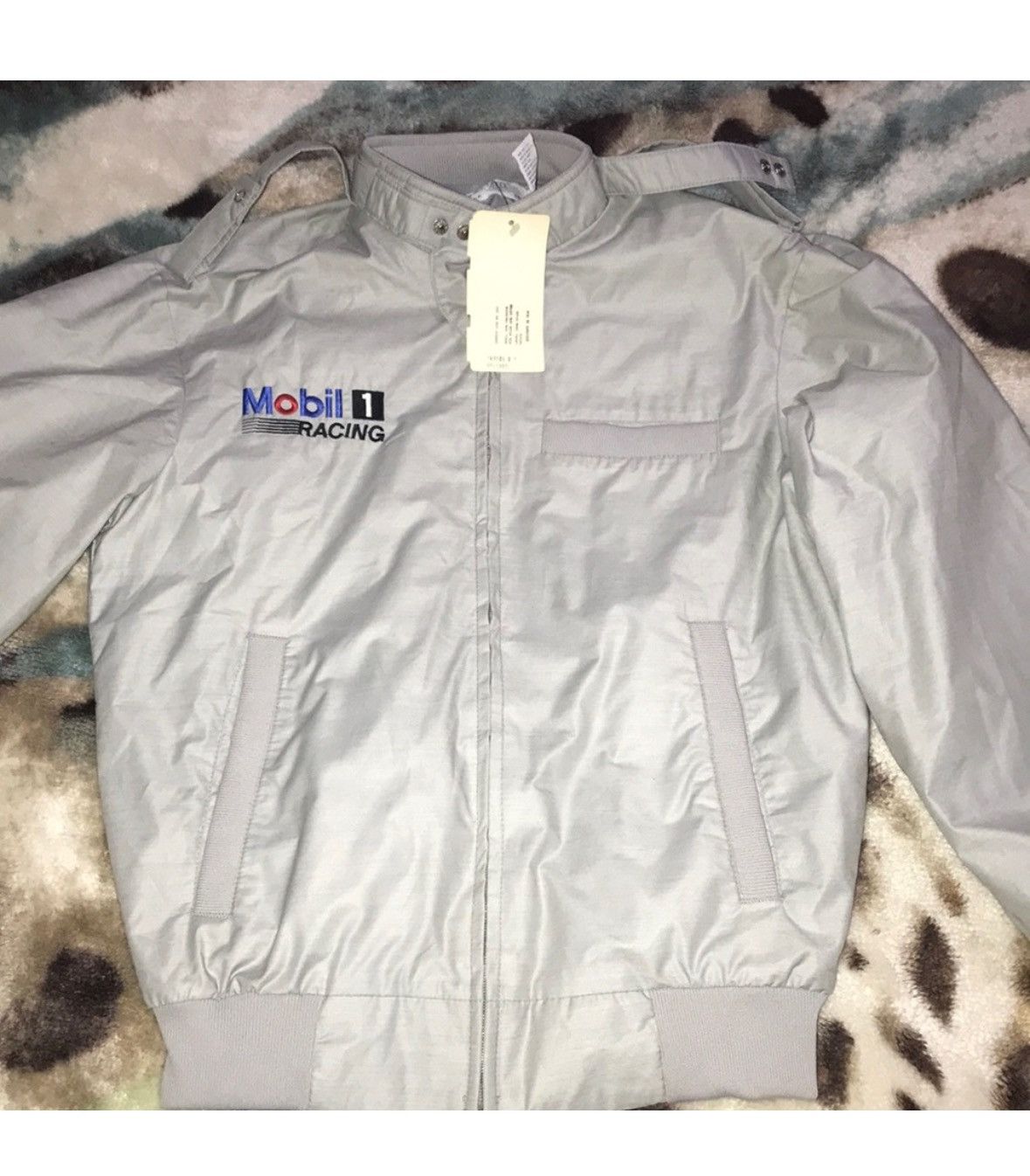 Vintage Mobil 1 Vintage NWT gray bomber jacket Size S / US 4 / IT 40 - 1 Thumbnail