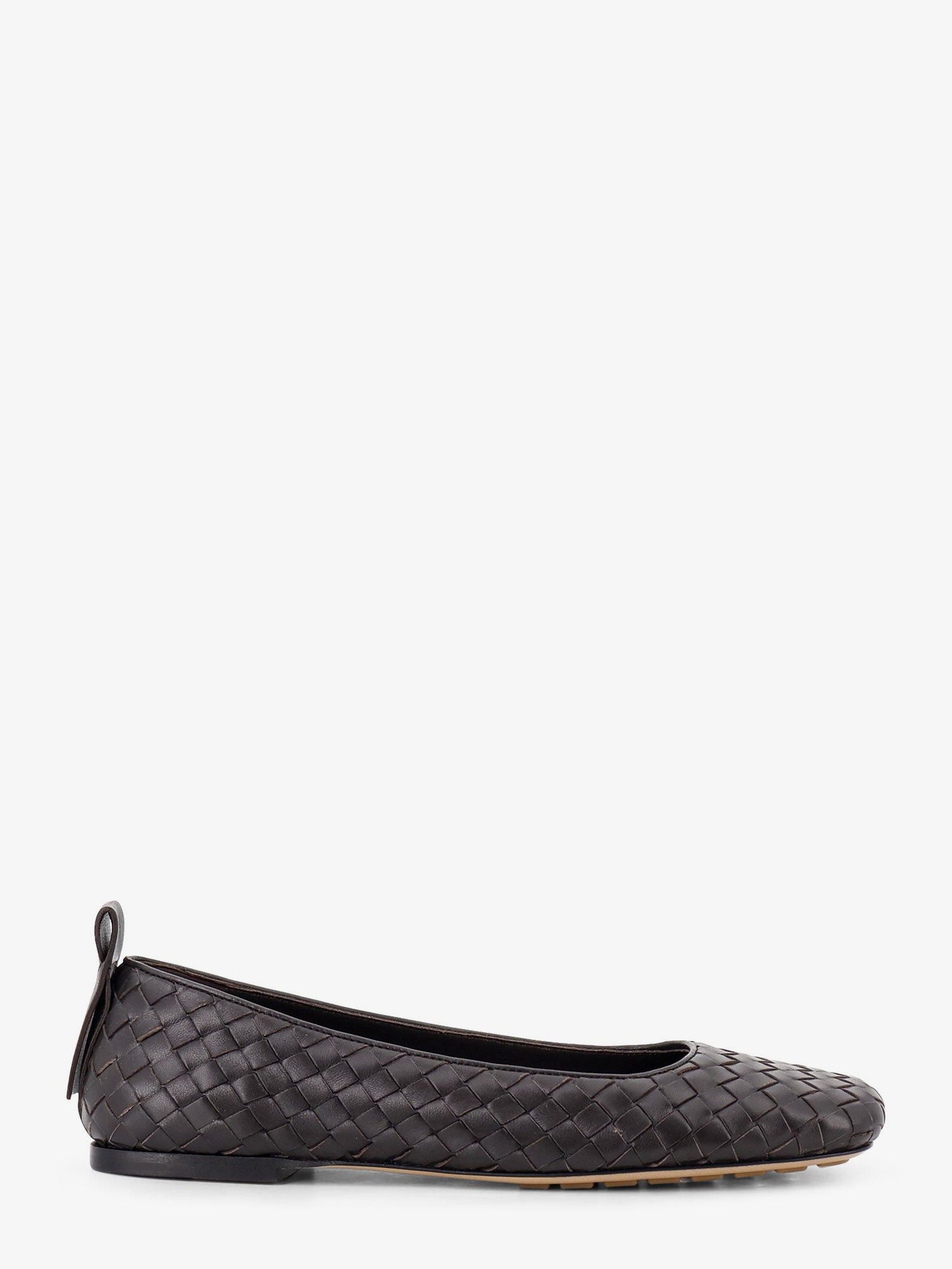 Bottega Veneta Charlotte Leather Ballerinas With Intrecciato Motif Size US 7 / IT 37 - 1 Thumbnail