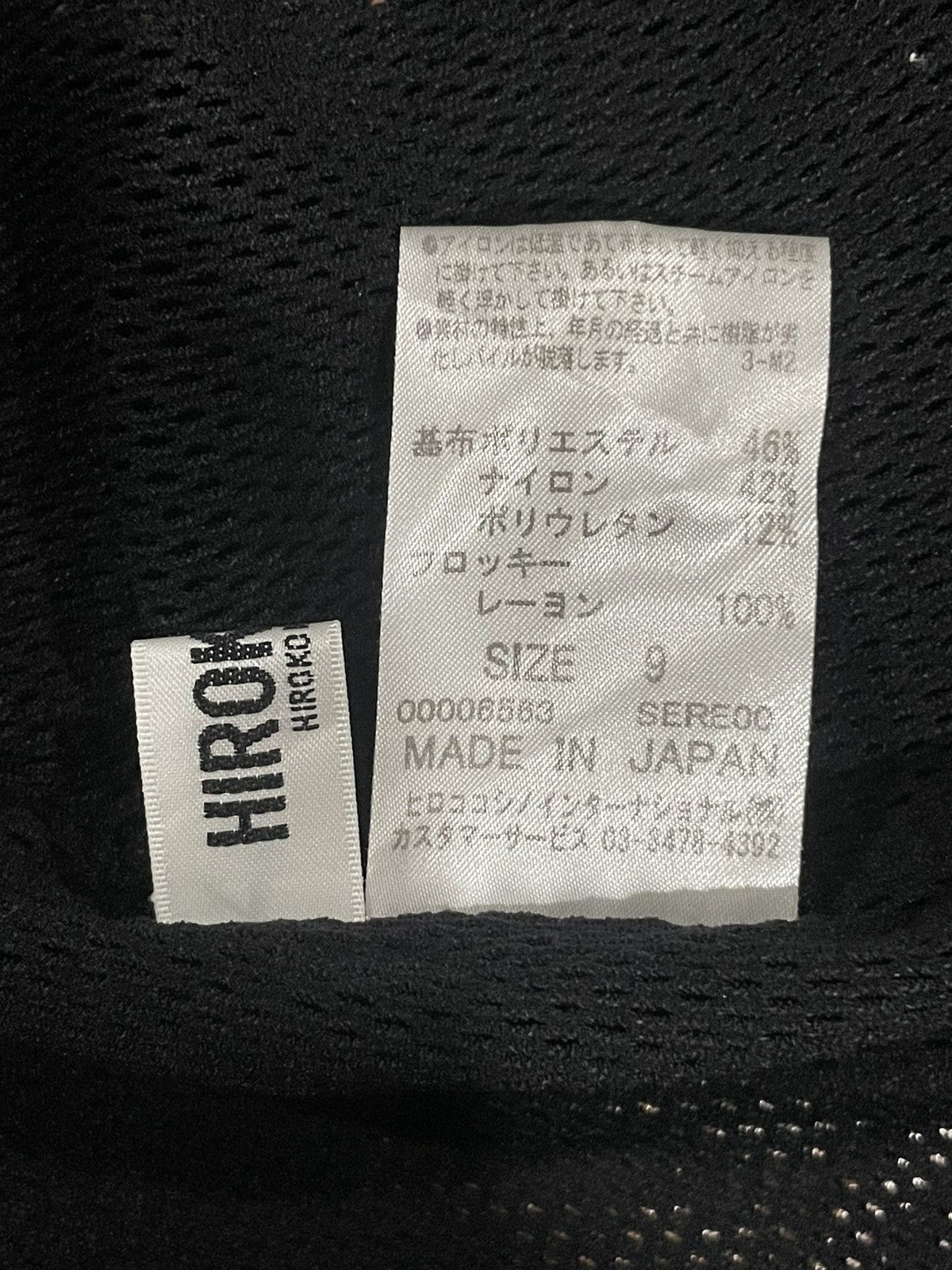 Hiroko Koshino Homme × Japanese Brand × Vintage Hiroko BIS Black Mesh Blouse Size ONE SIZE - 5 Thumbnail