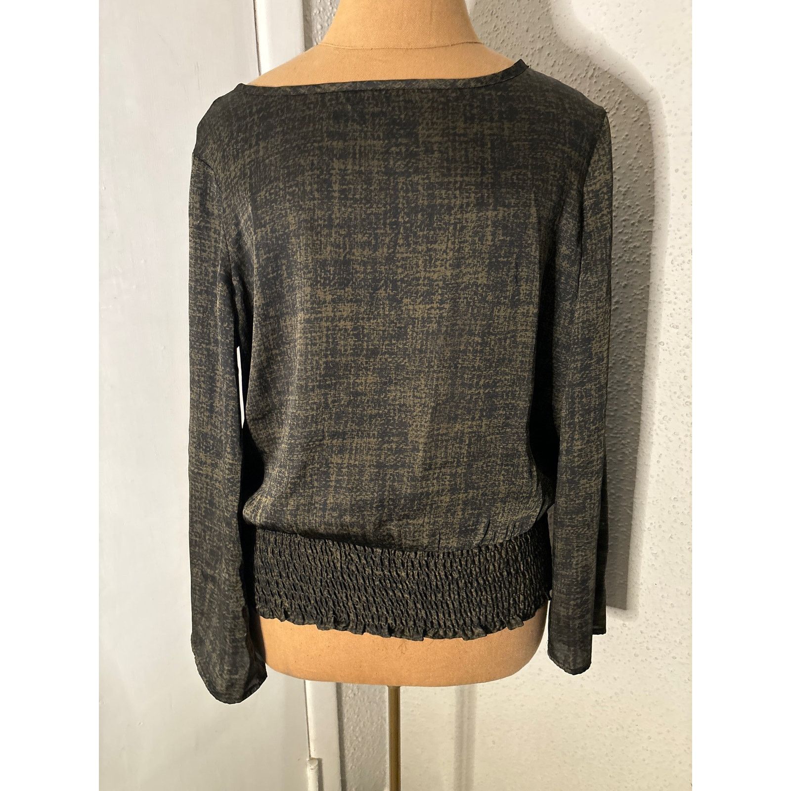 Michael Kors MICHAEL Michael Kors Green Long Sleeve Blouse S Size S / US 4 / IT 40 - 4 Thumbnail